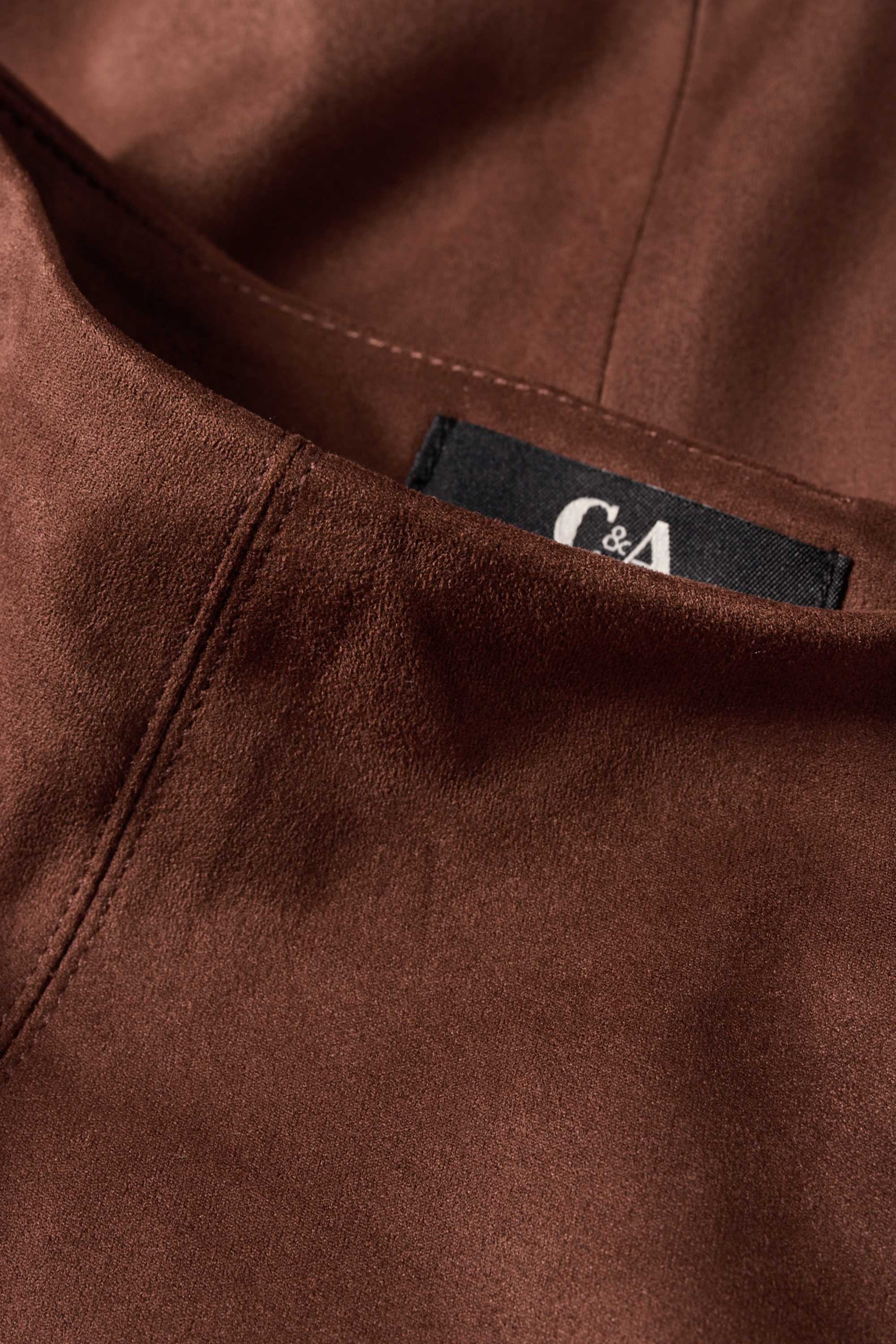 Skirt - faux suede brown