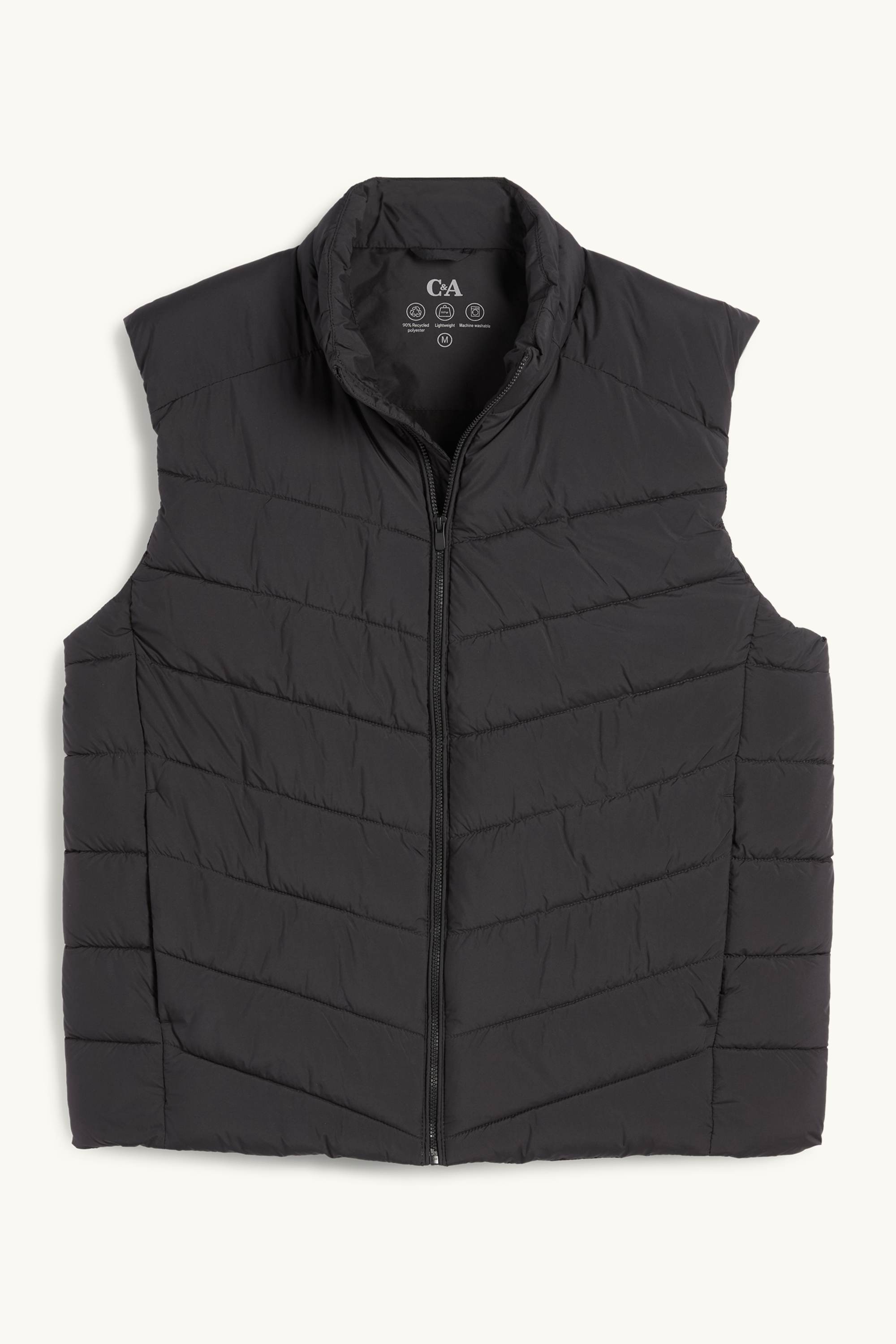 Quilted gilet black
