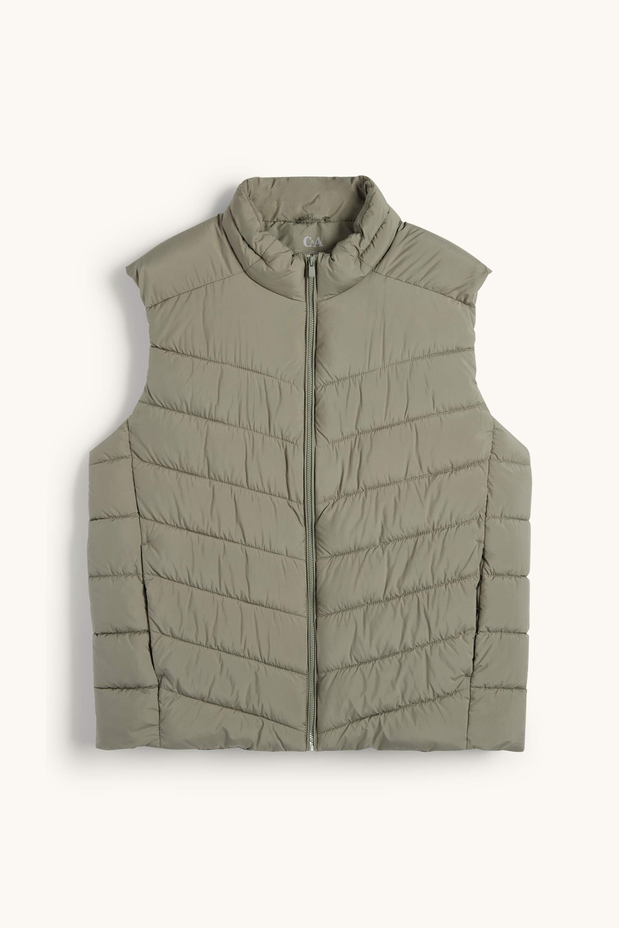 Quilted gilet green