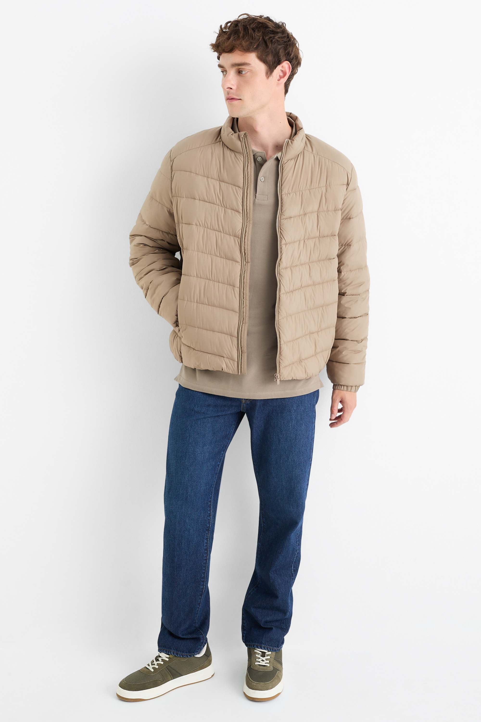 Quilted jacket beige