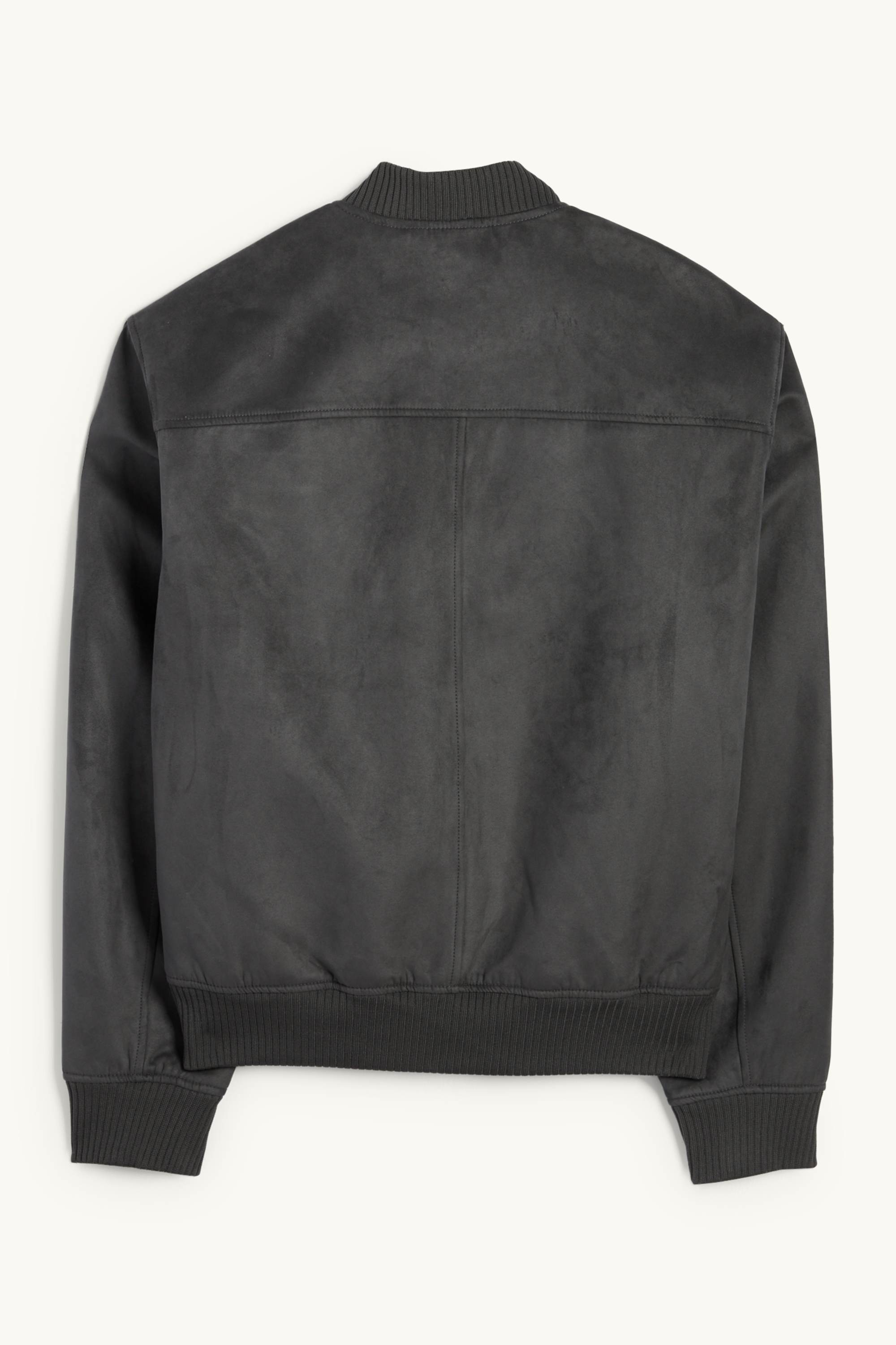 Bomber jacket - faux suede dark gray