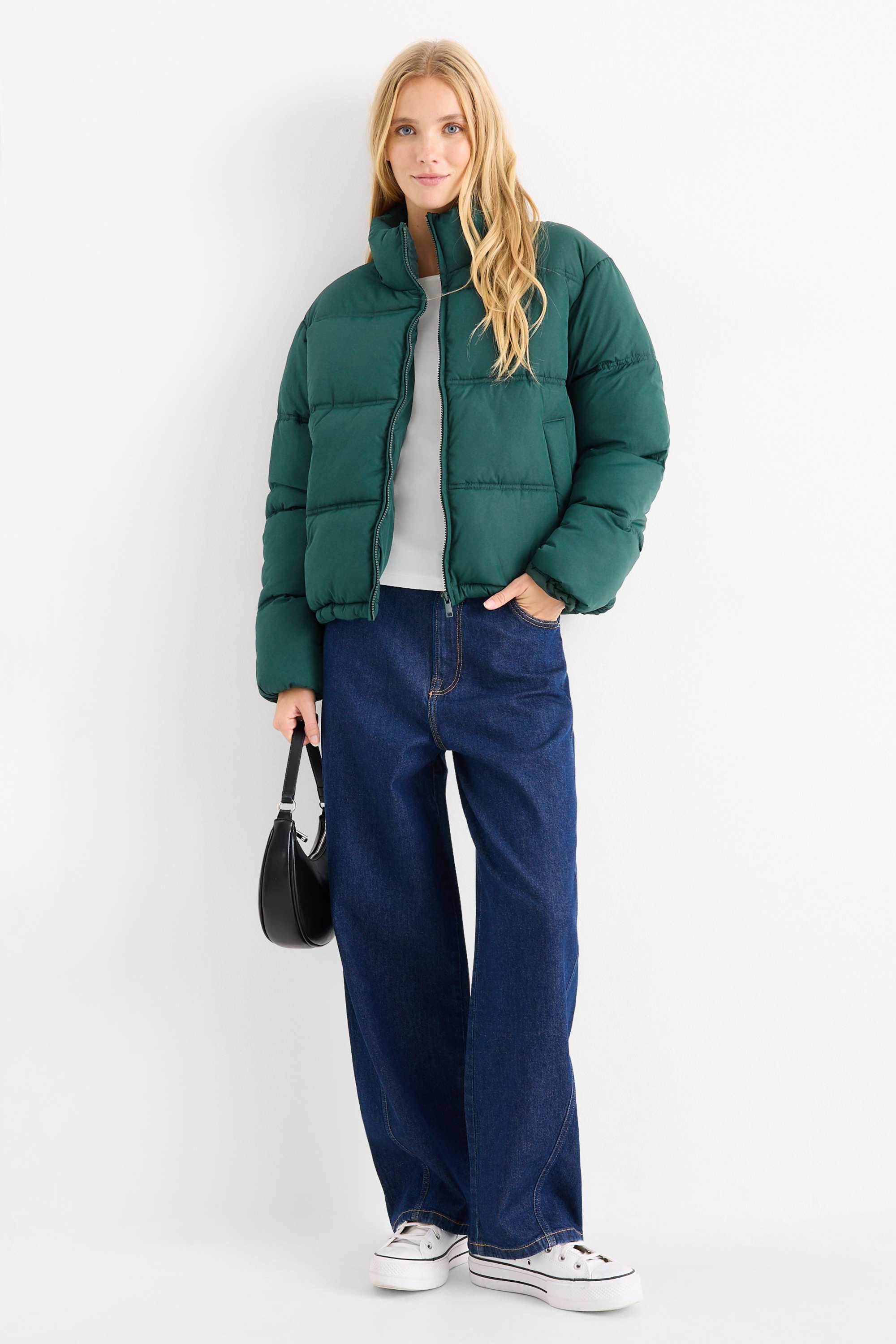 Quilted jacket dark green