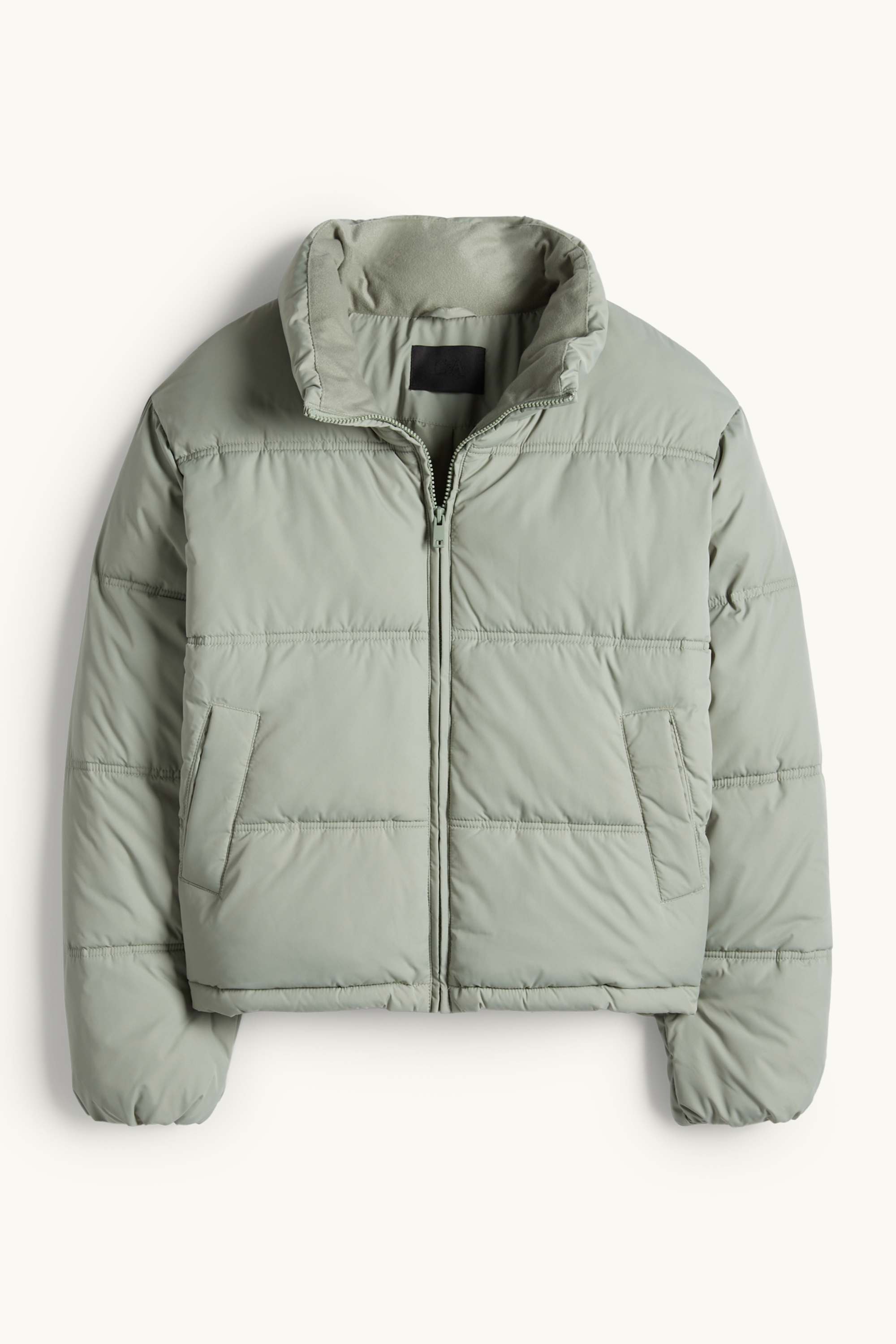 Quilted jacket light green