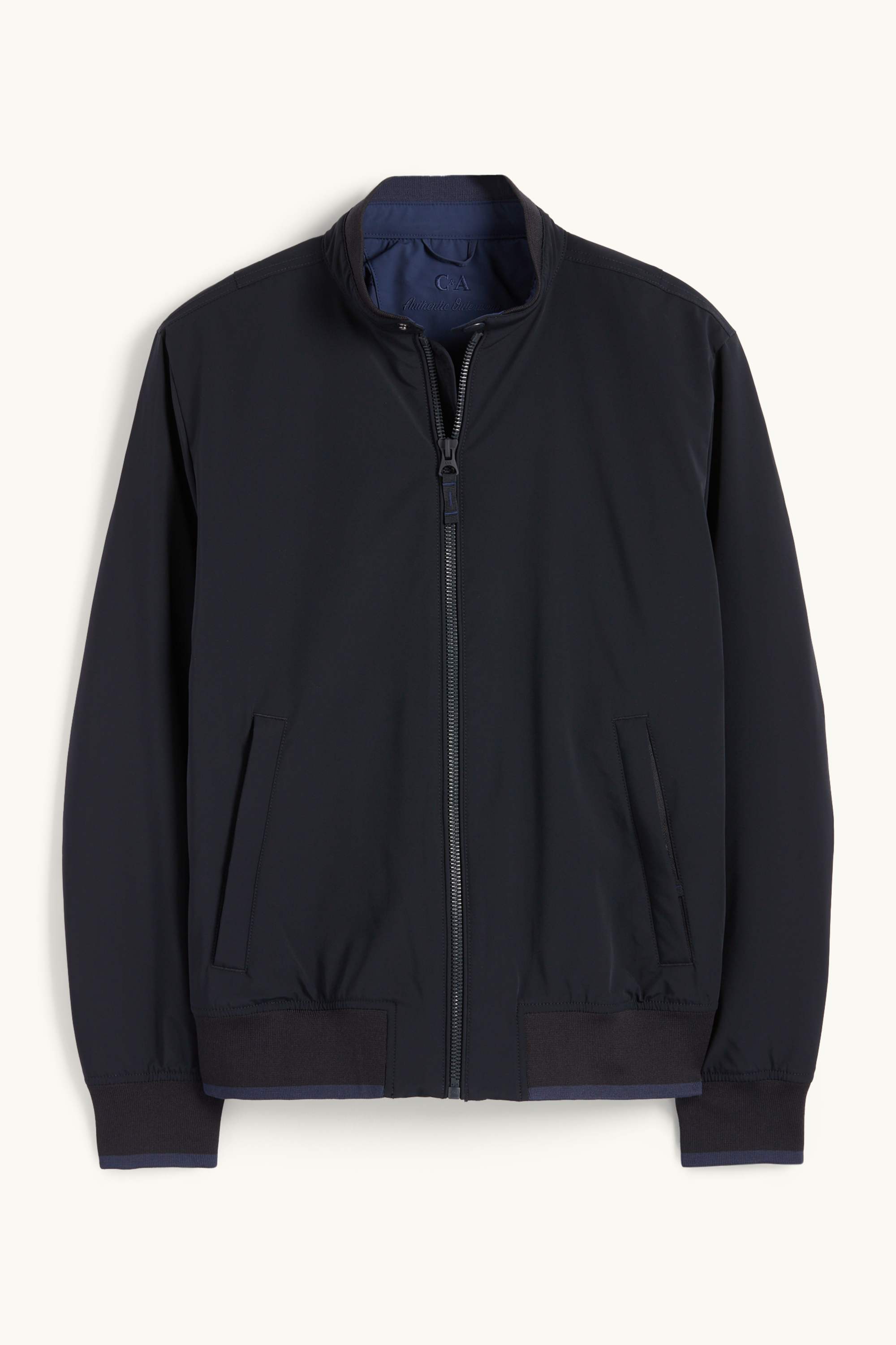Bomber jacket - lined - water-repellent dark blue