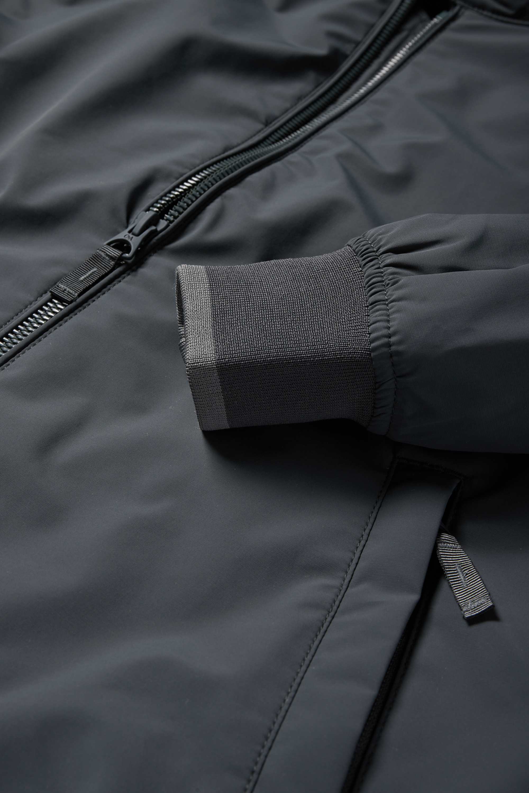 Bomber jacket - lined - water-repellent dark gray
