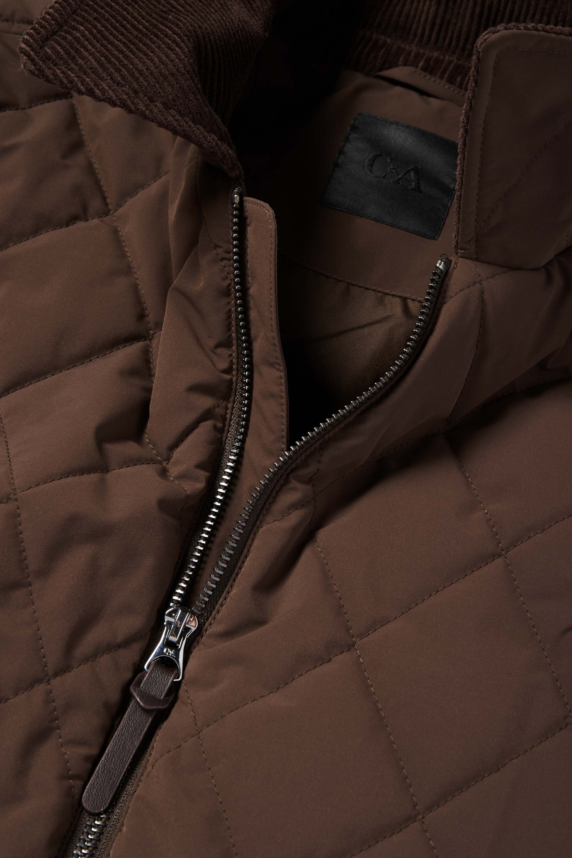 Quilted jacket dark brown (3)