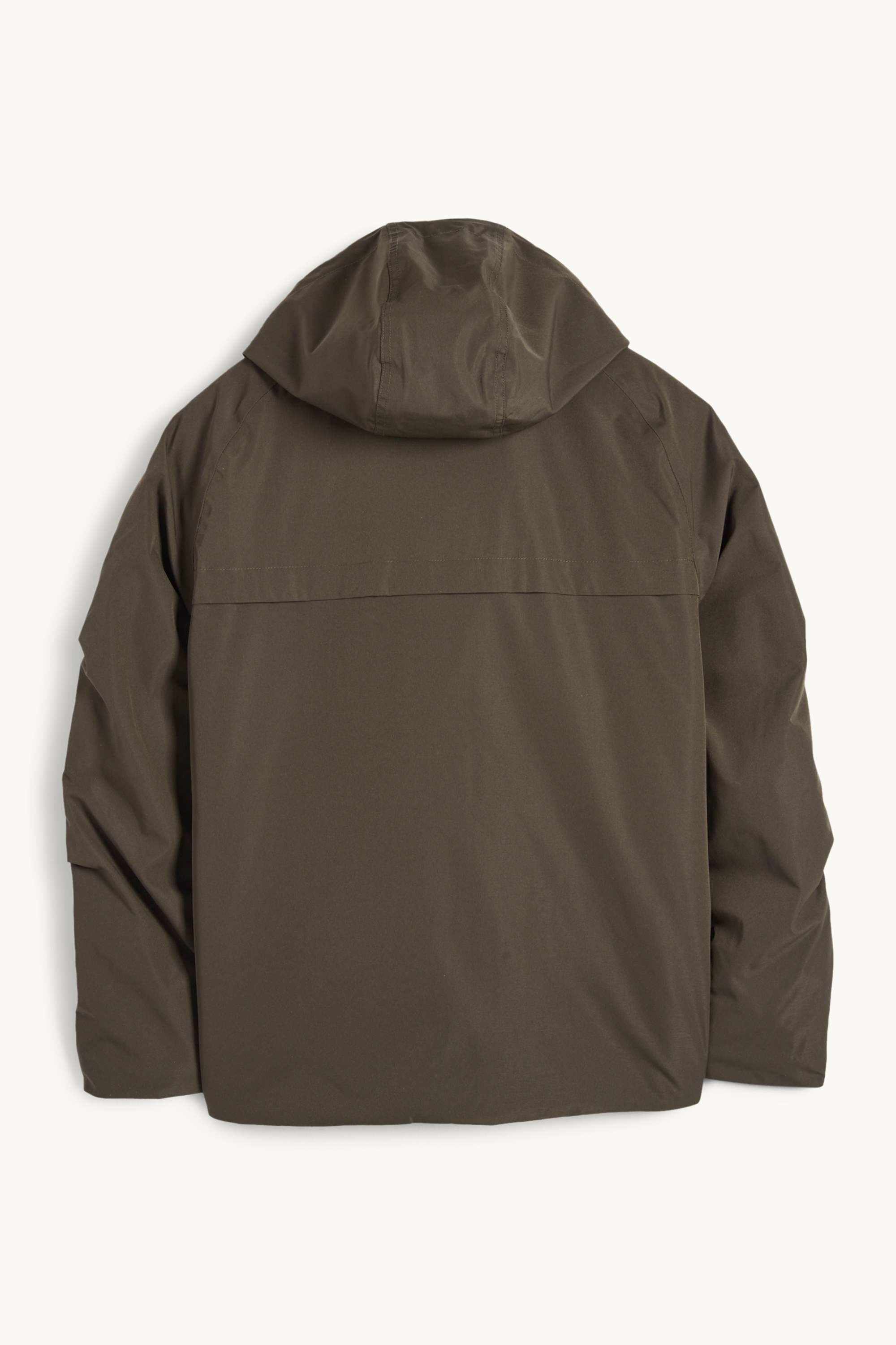 Jacket with hood - lined - waterproof khaki