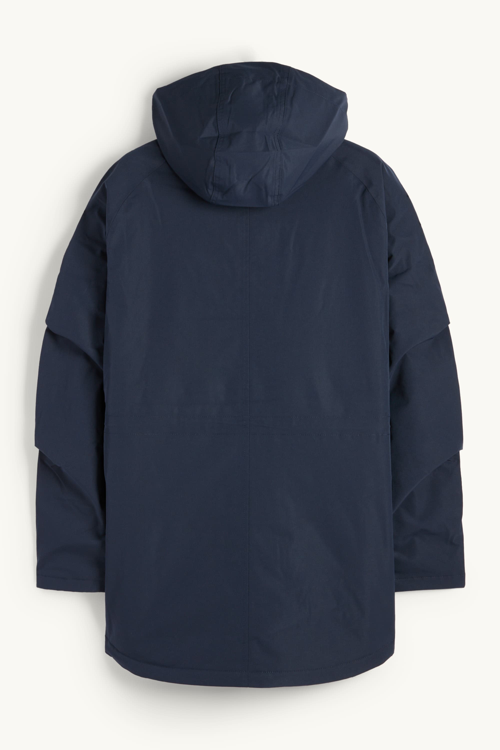 Parka raincoat with hood - lined - waterproof dark blue