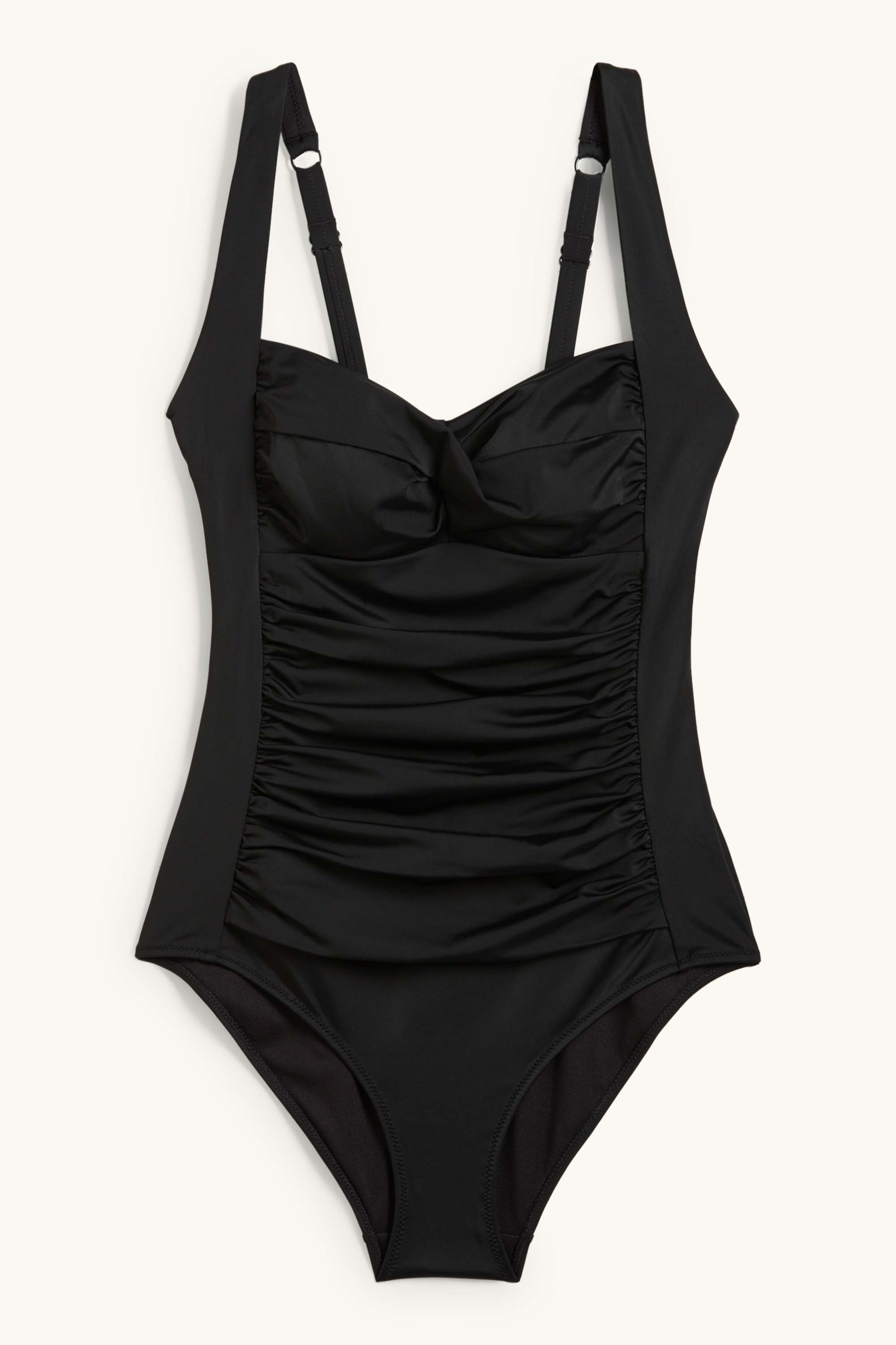 Swimsuit with gathers - padded - LYCRA® XTRA LIFE™ black (1)