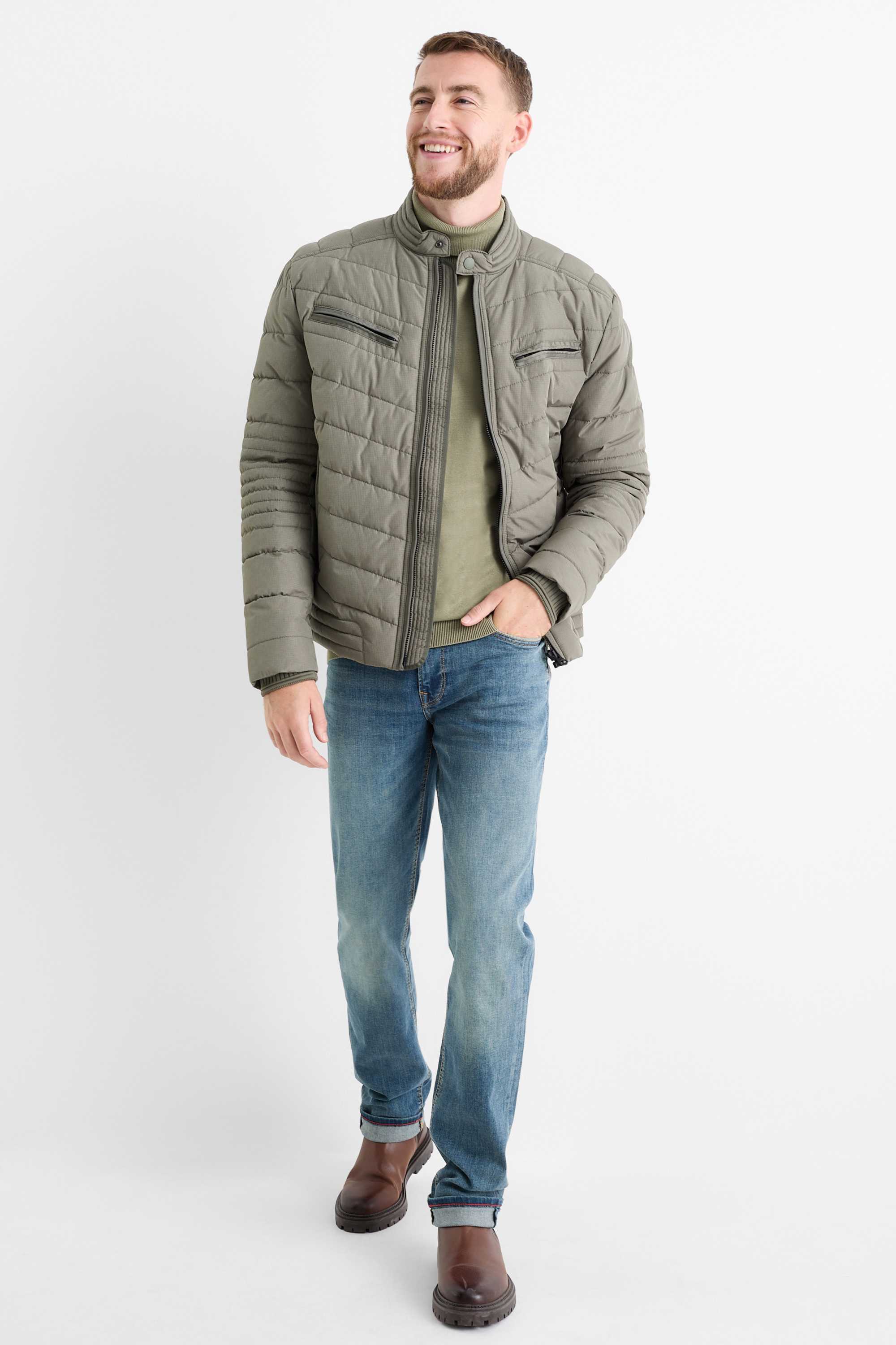 Turtleneck jumper khaki