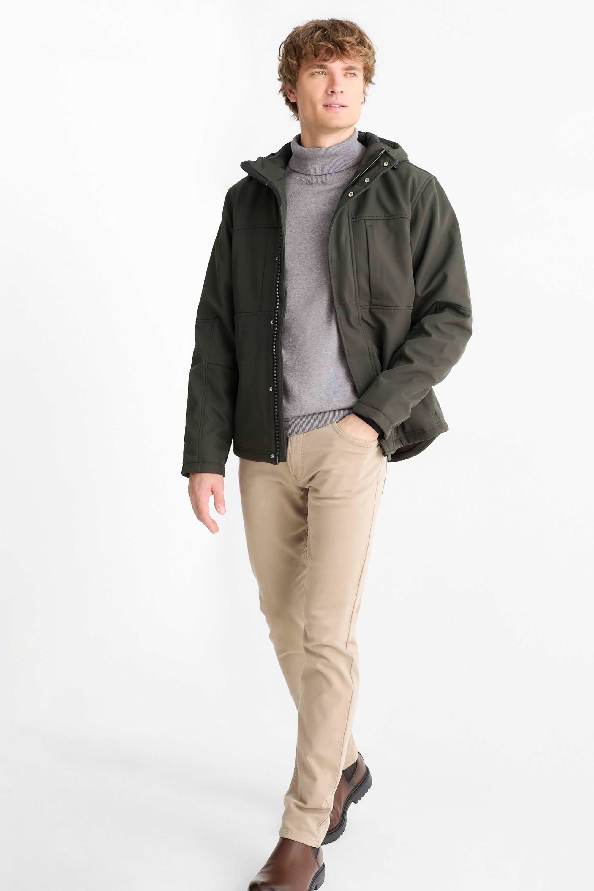 Turtleneck jumper gray