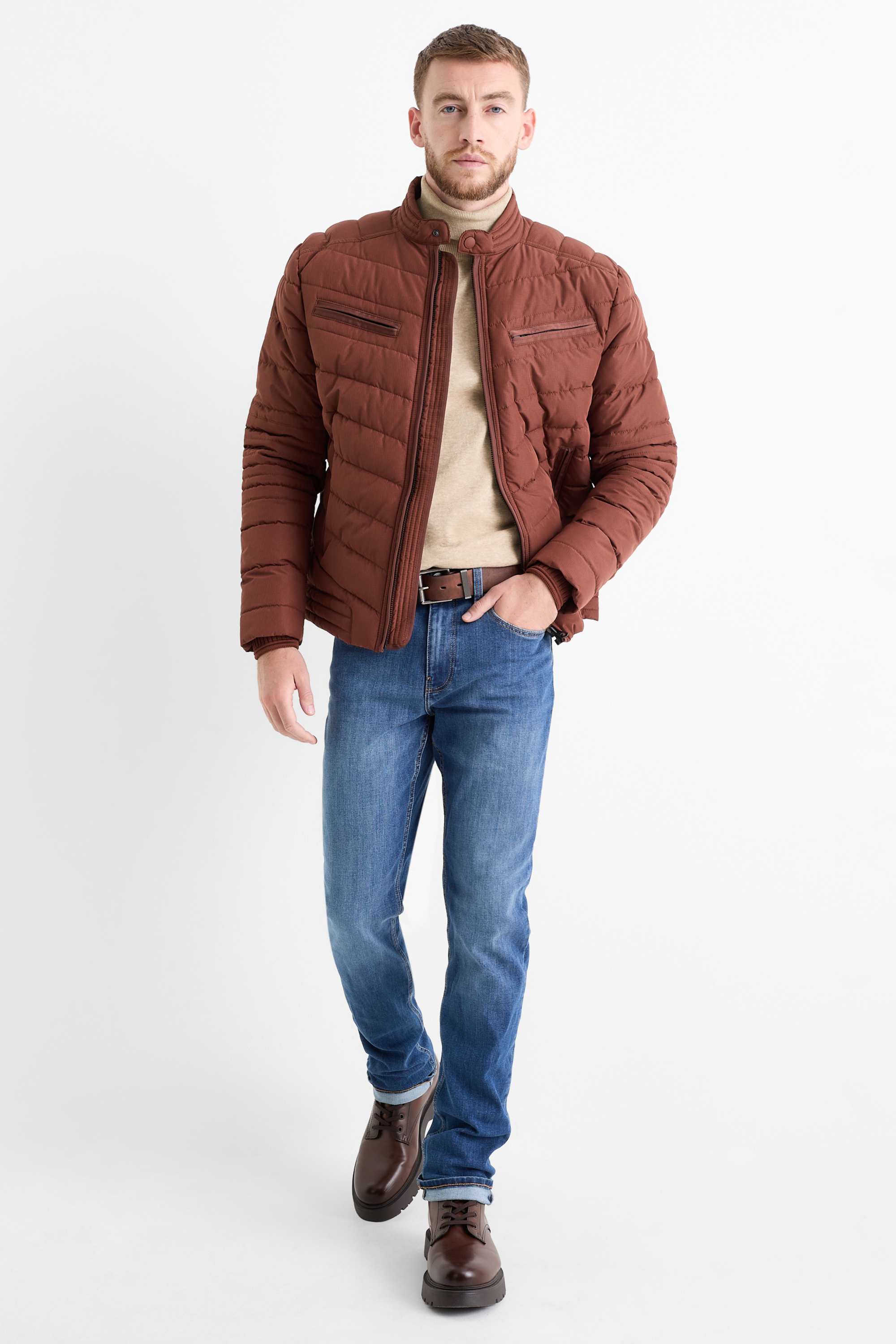 Turtleneck jumper beige
