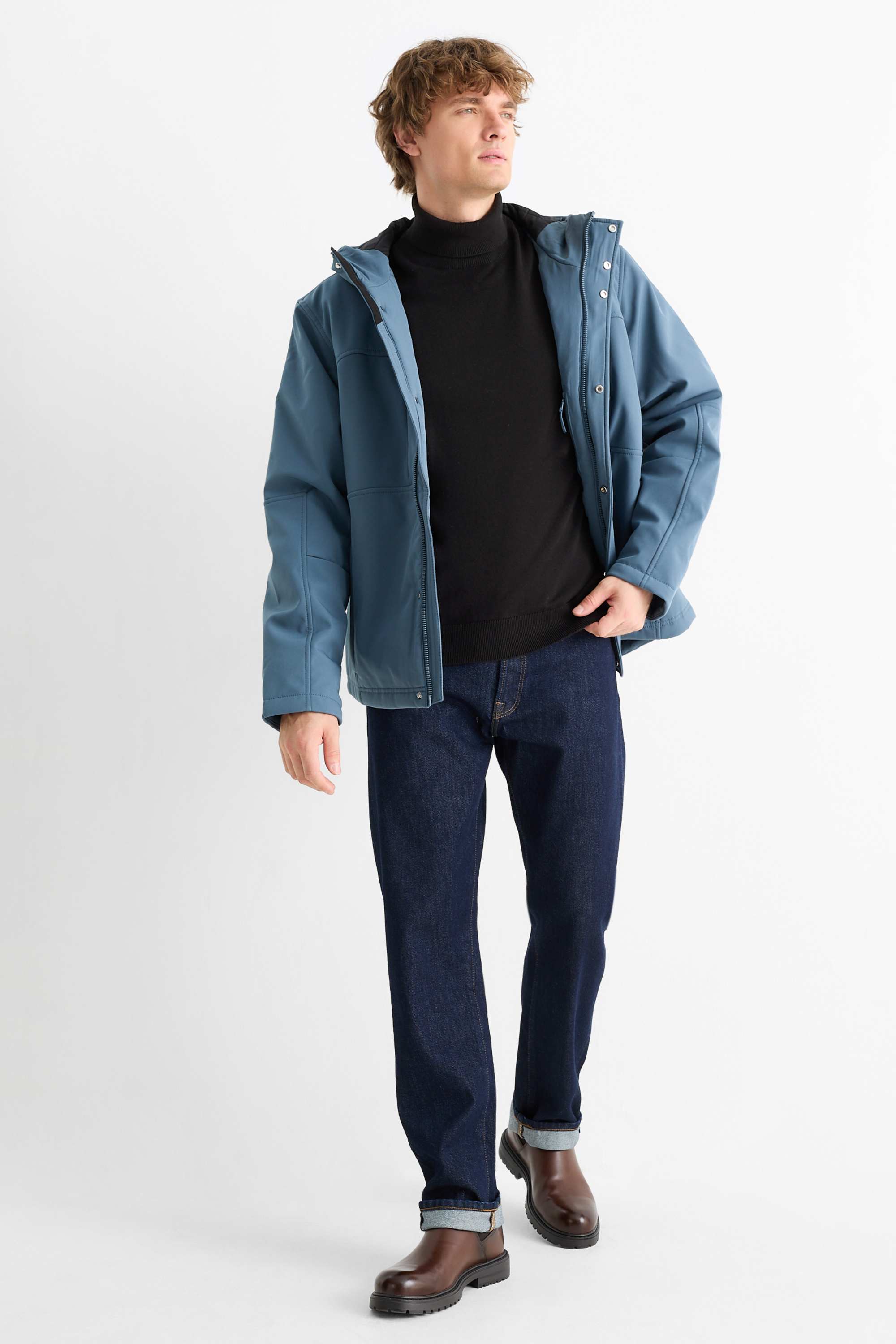 Turtleneck jumper black