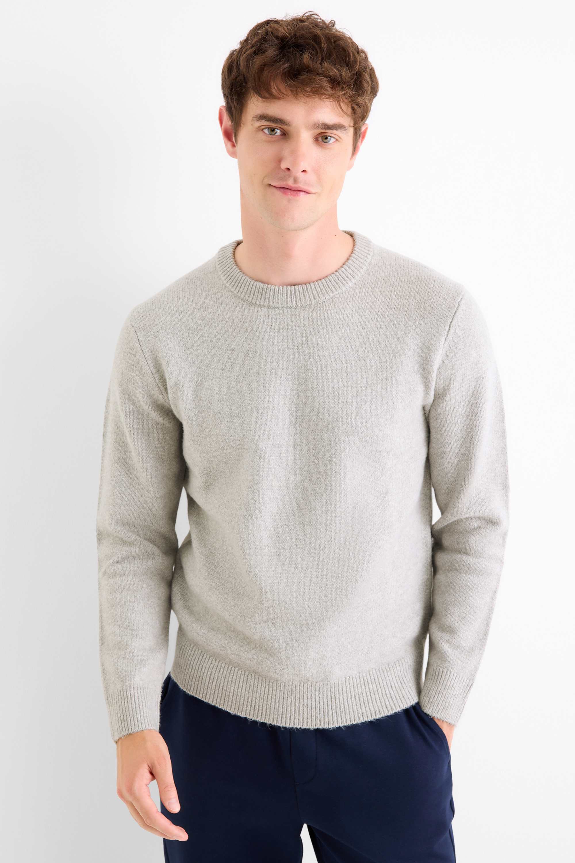 Jumper light gray-melange (1)