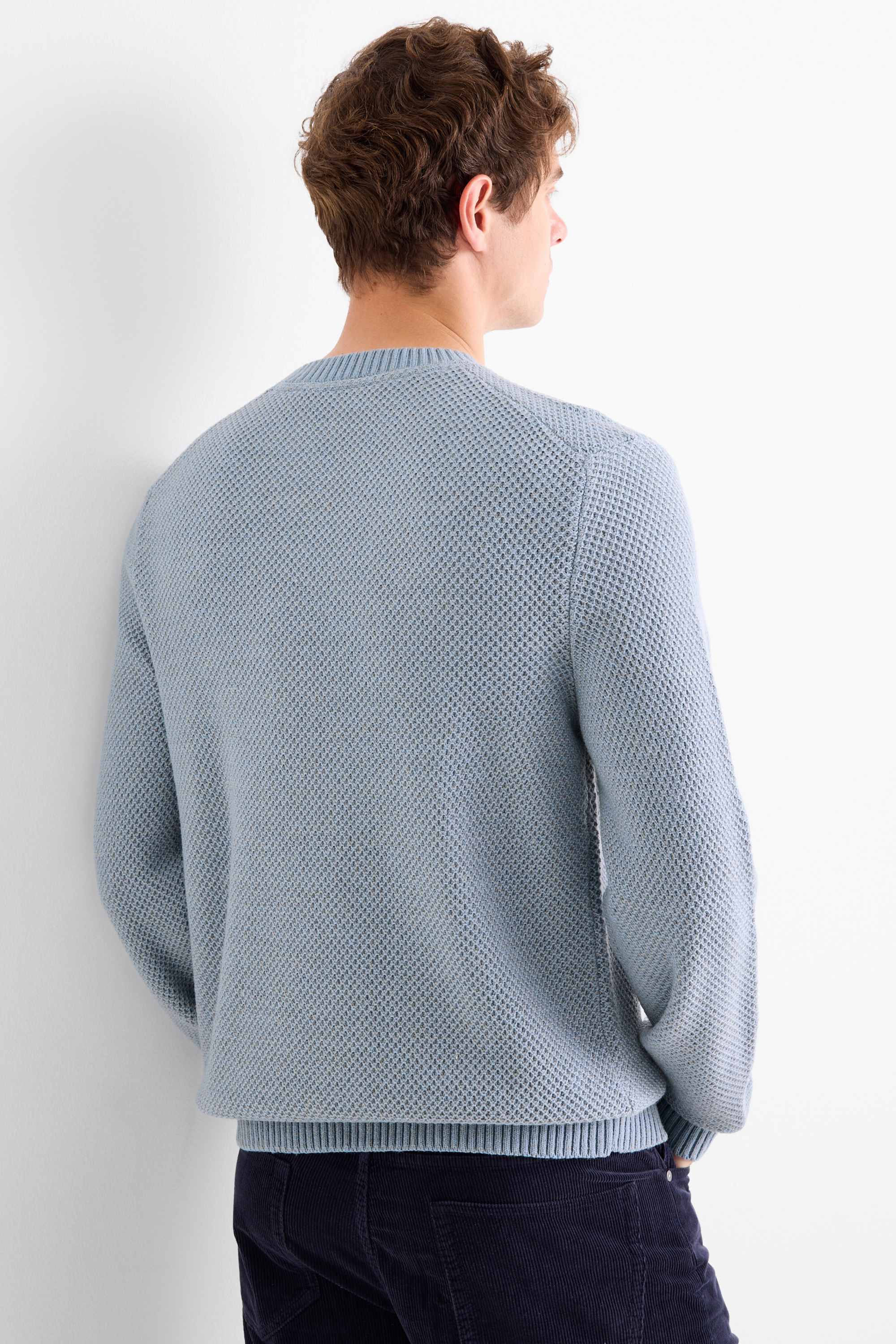 Jumper - textured blue