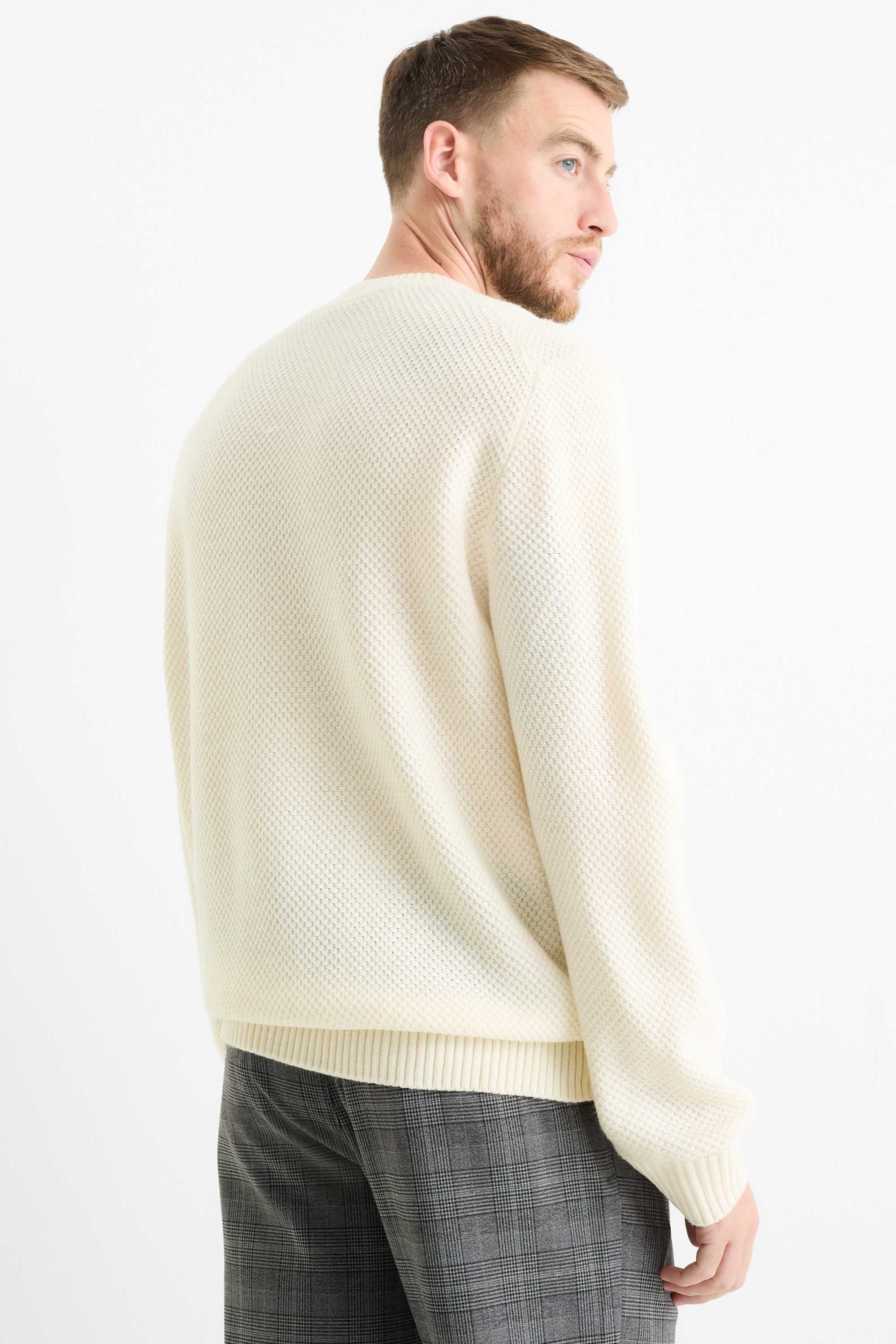 Jumper - textured creme