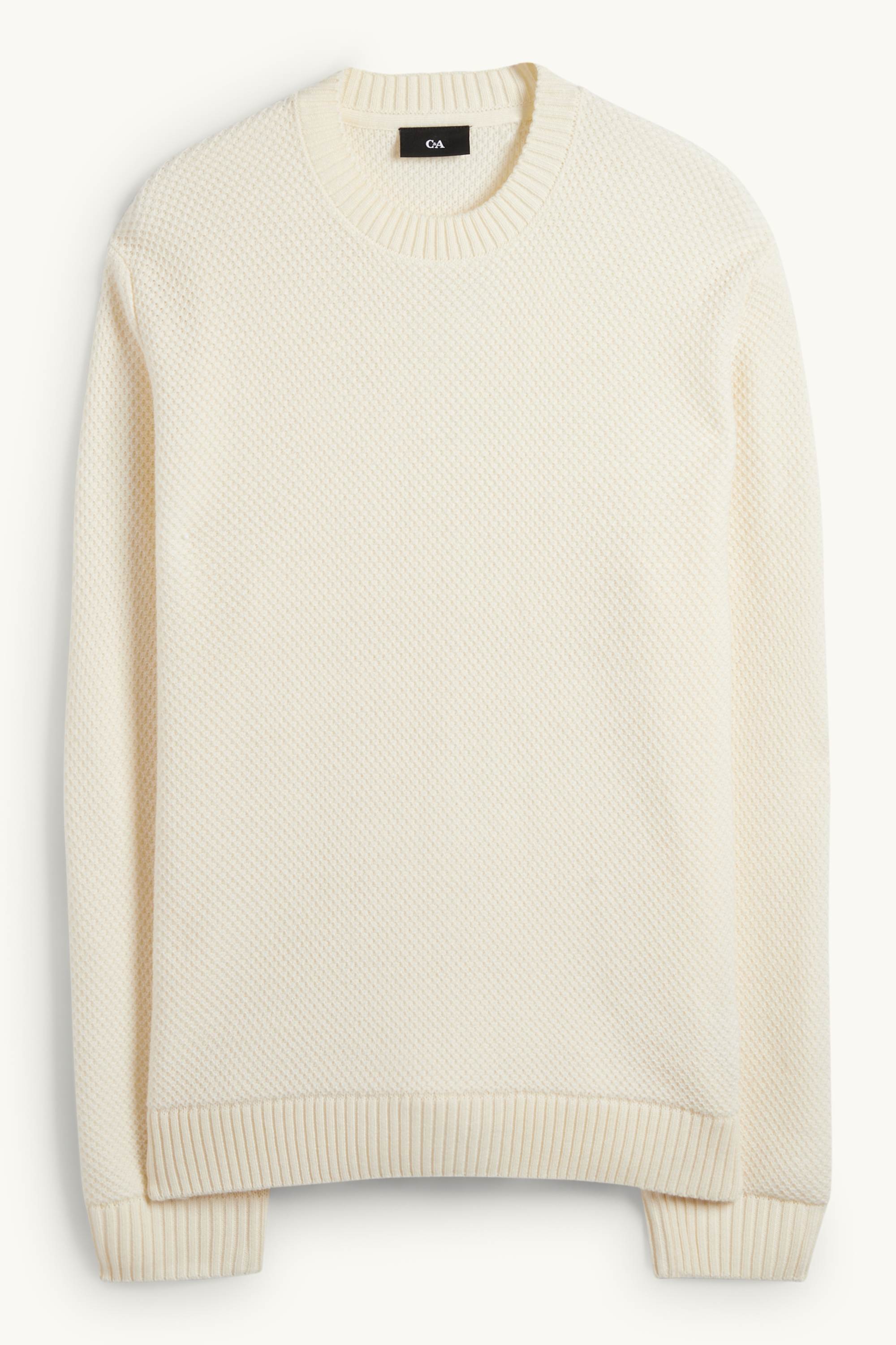 Jumper - textured creme