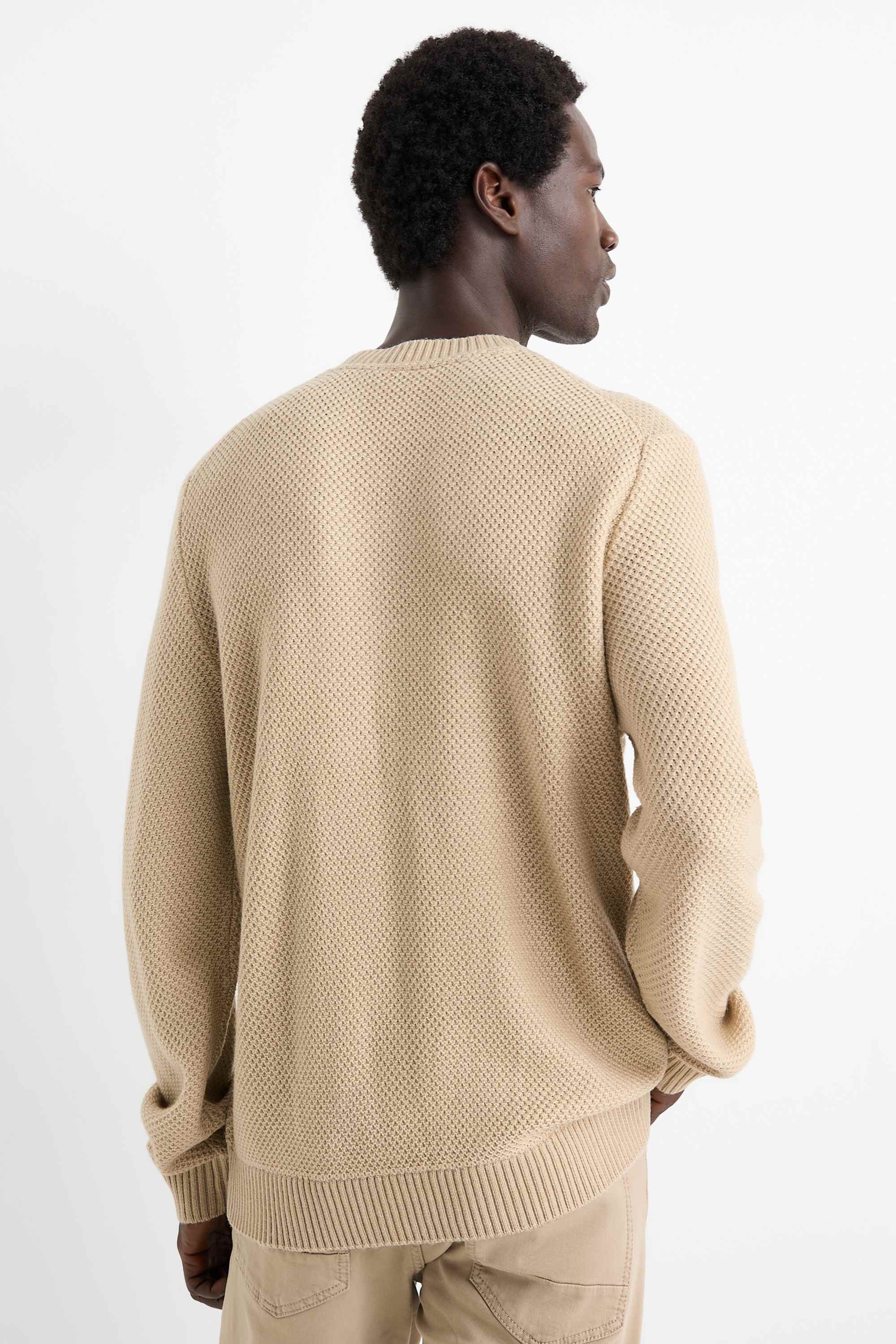 Jumper - textured beige