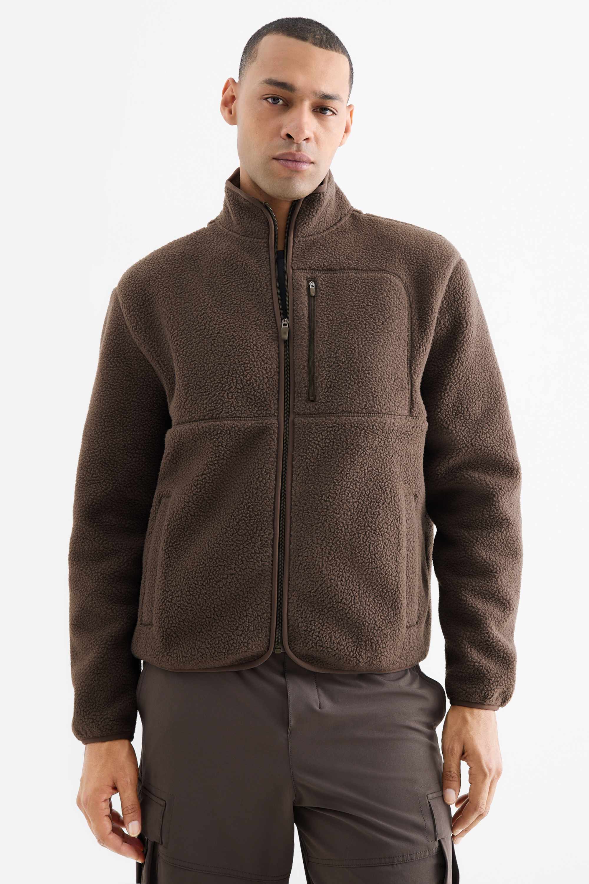 Fleece jacket brown