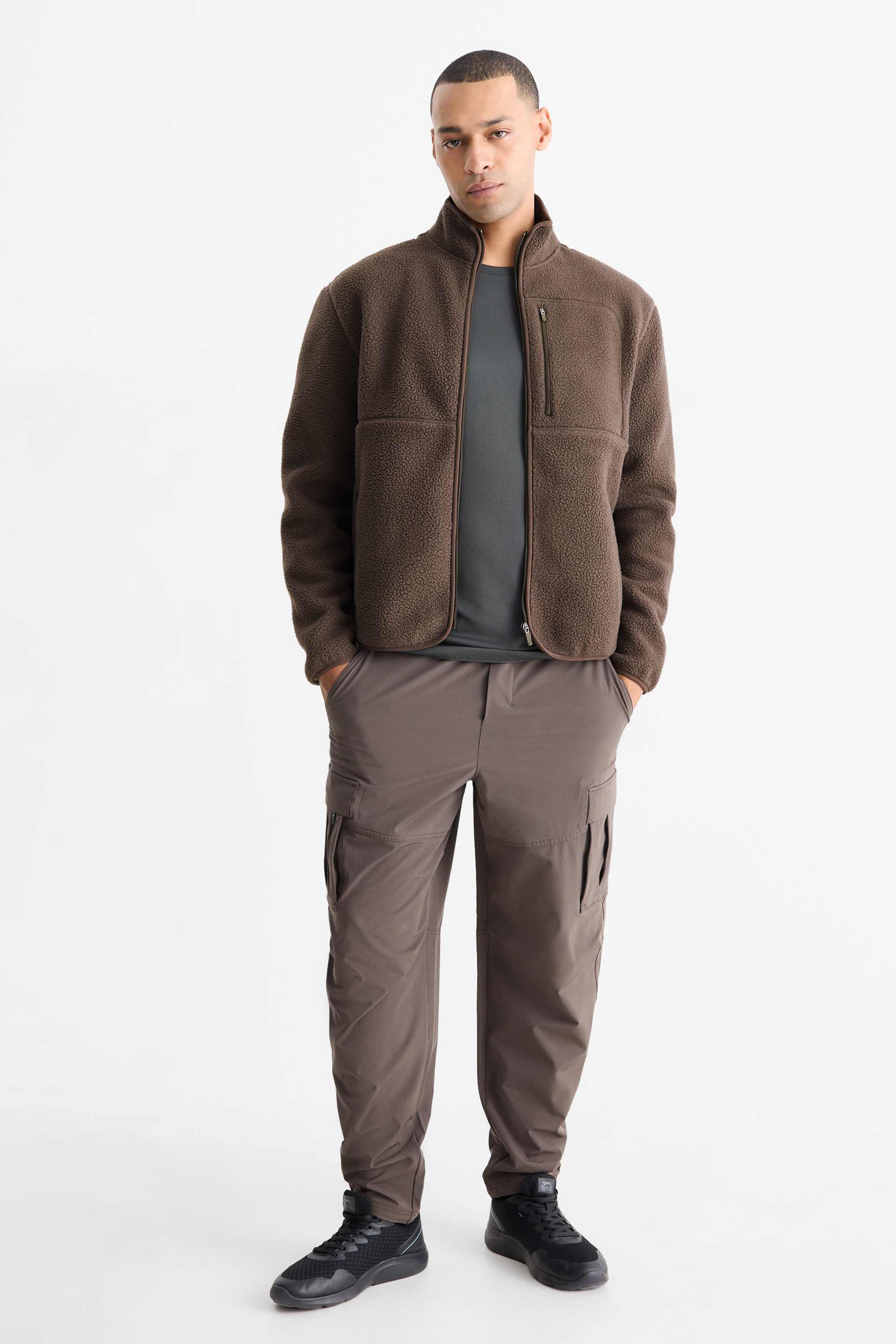 Fleece jacket brown