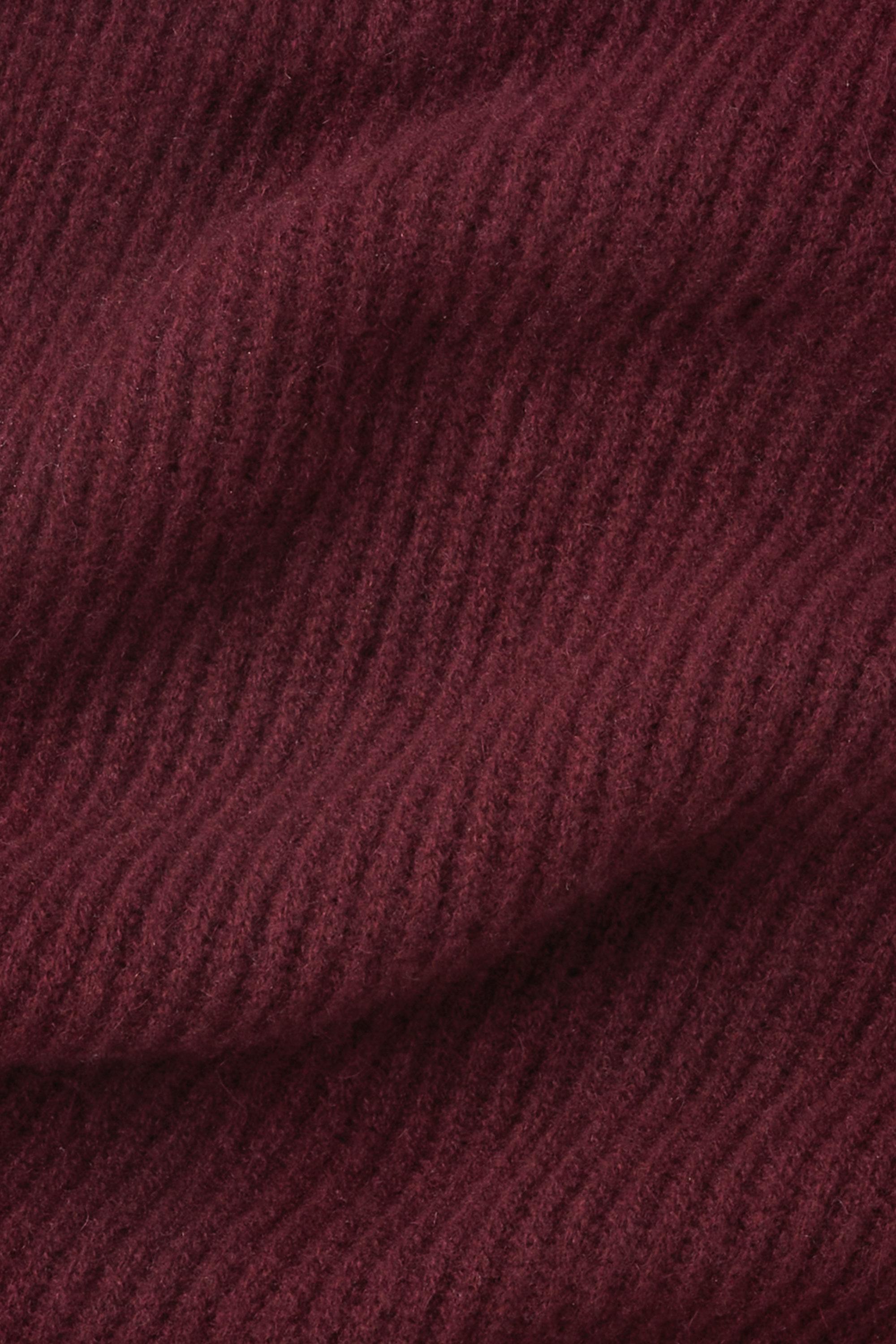 Cashmere scarf - ribbed bordeaux