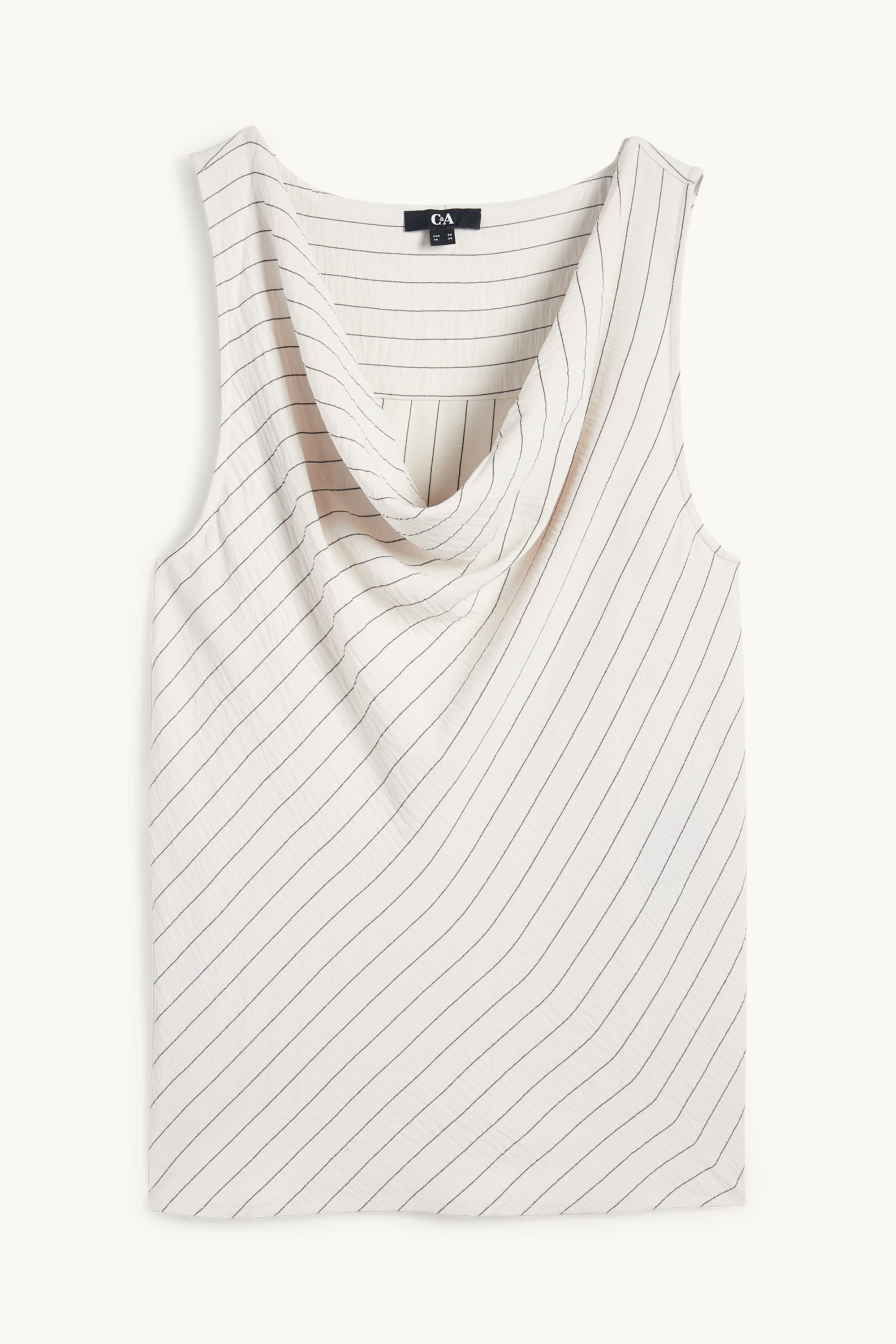 Blouse top - striped black / white
