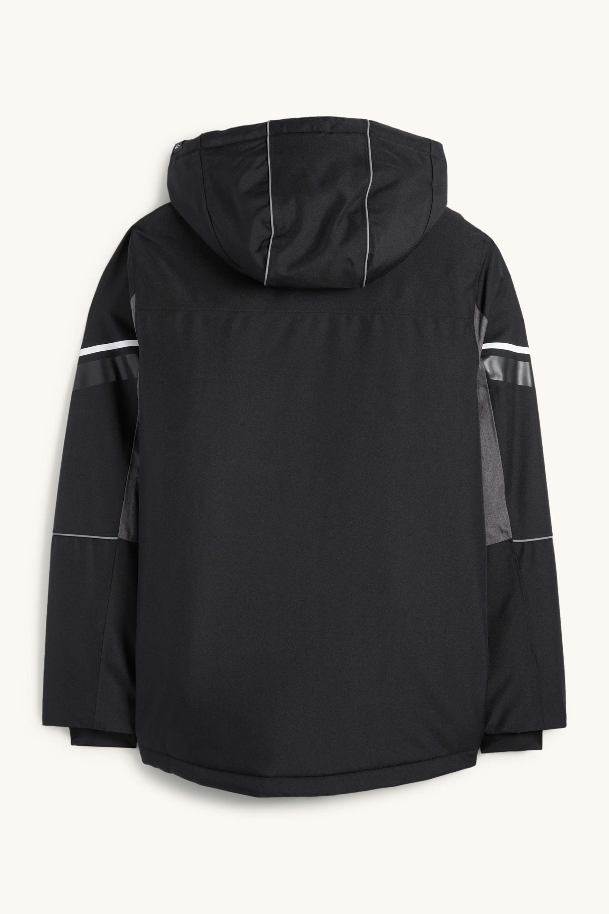 Ski jacket with hood - waterproof black
