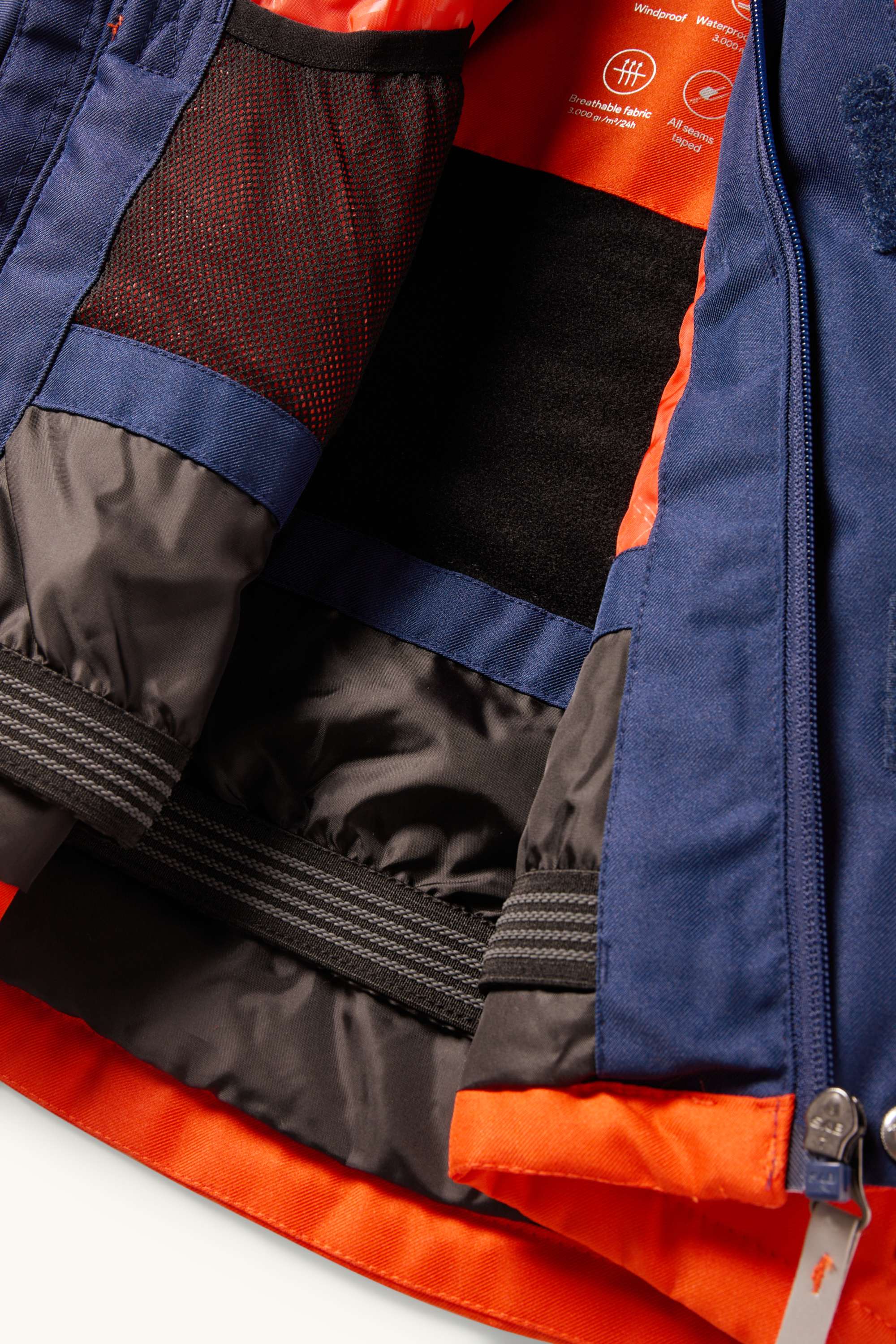 Ski jacket with hood - waterproof orange