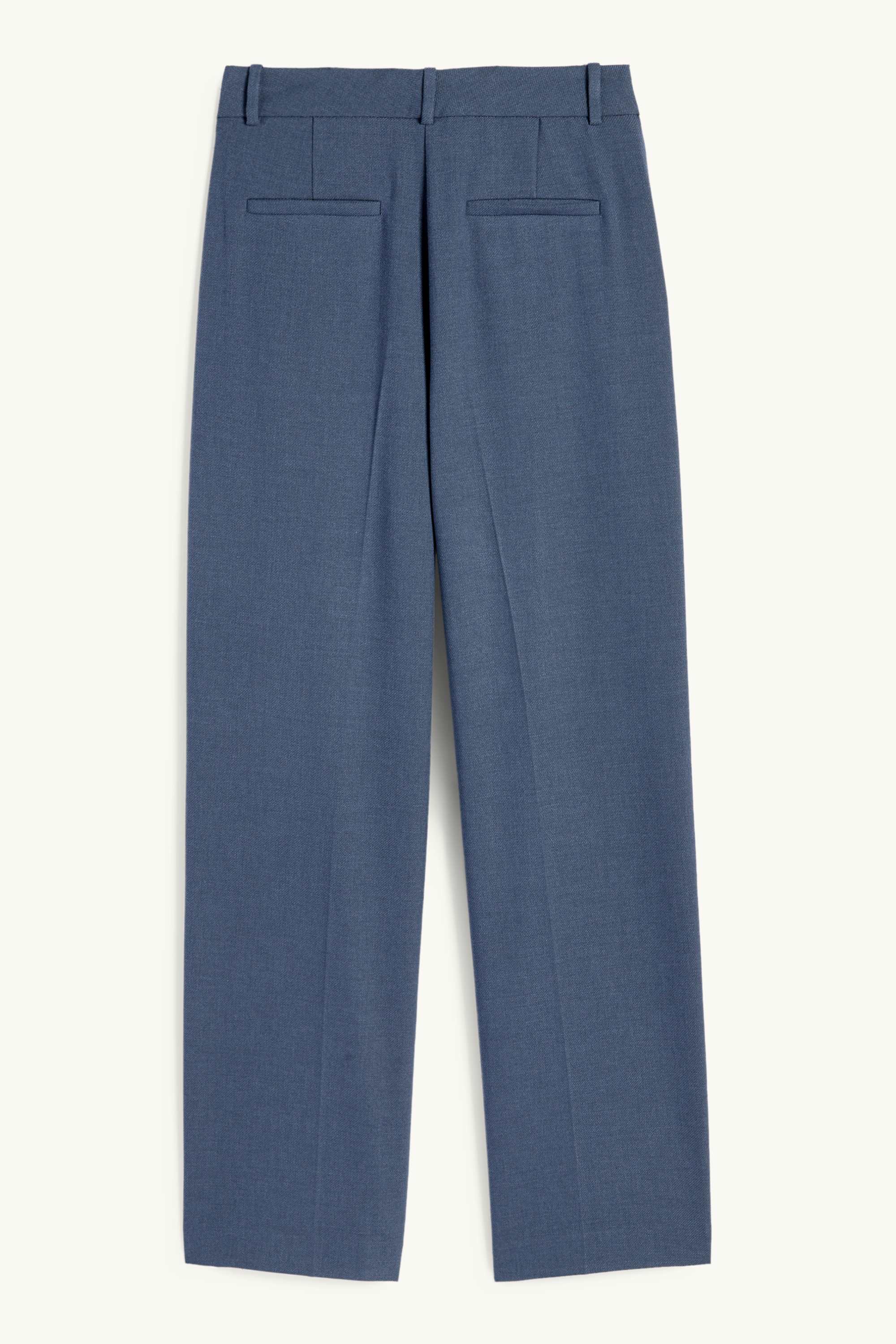 Business trousers - high waist - wide leg dark blue