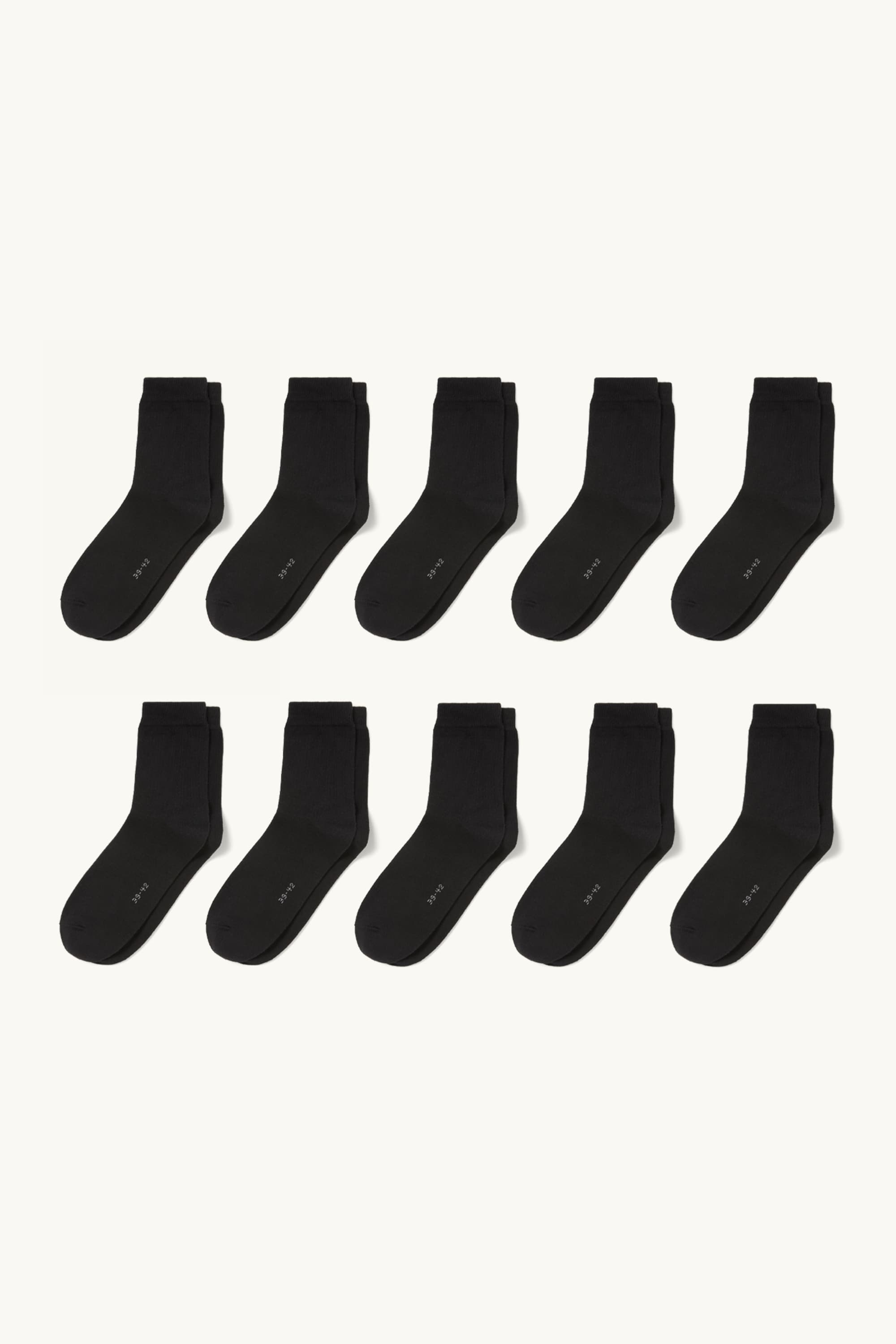 Multipack of 10 - socks black