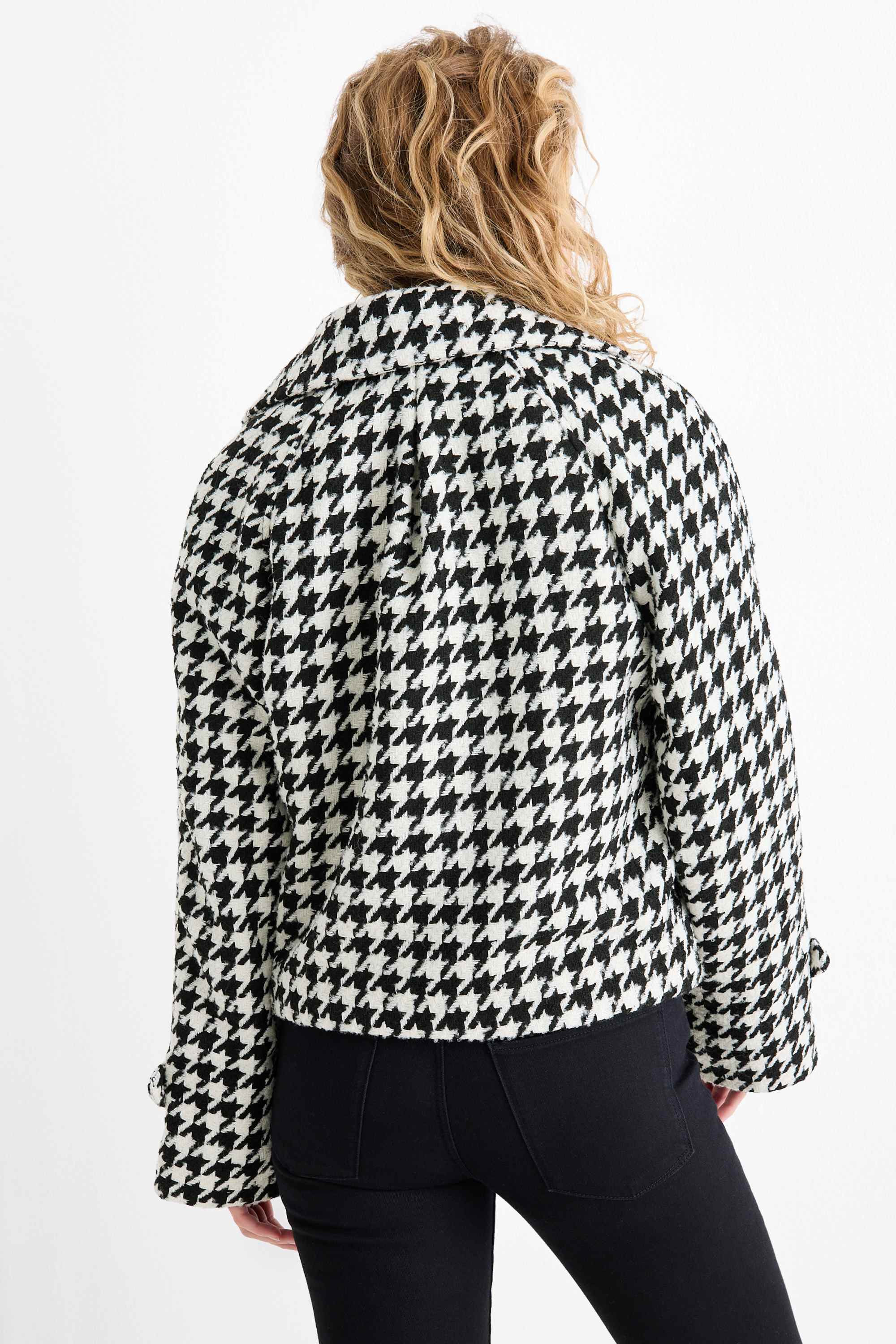 Jacket - check black / white