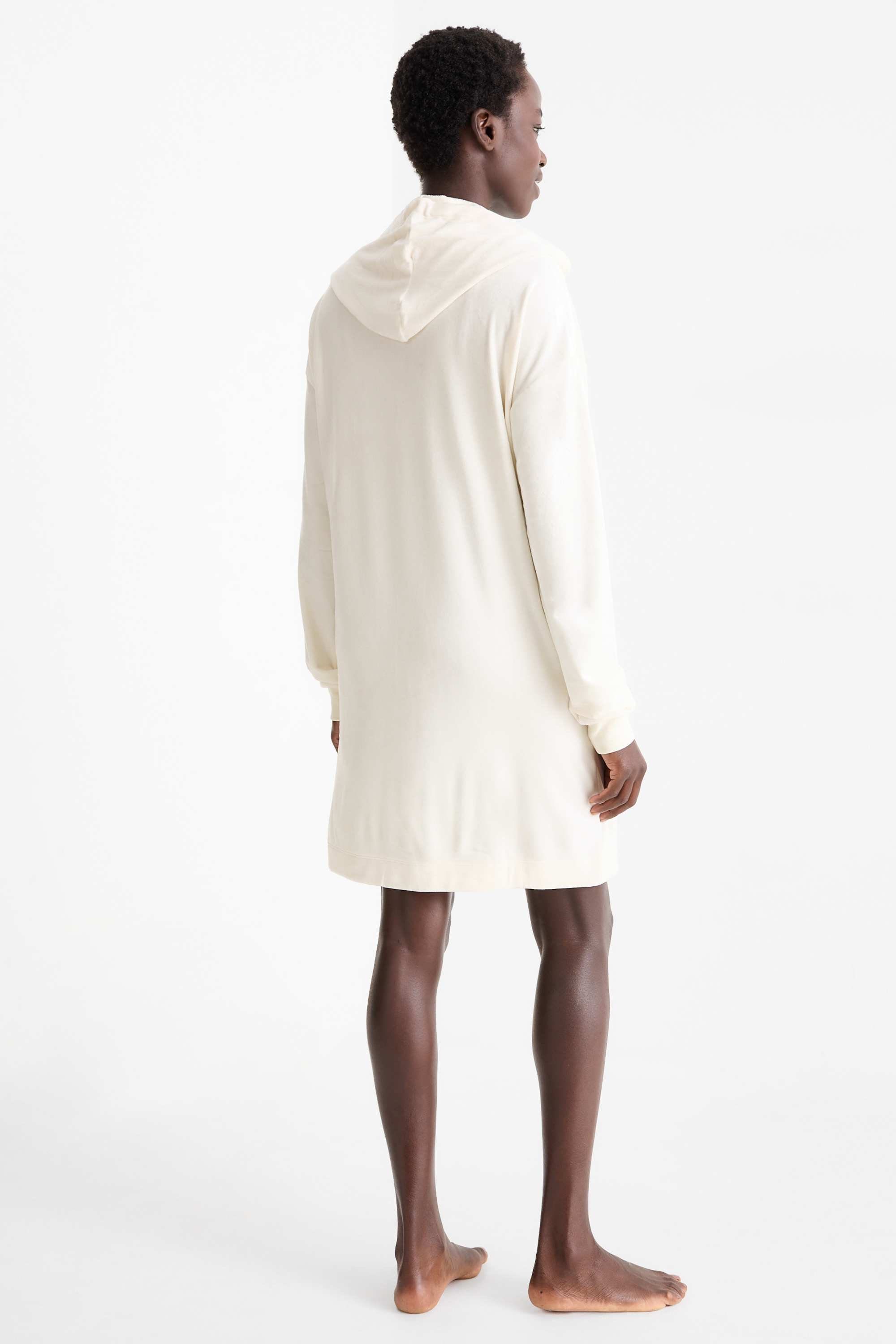 Nightdress with hood - Bambi white