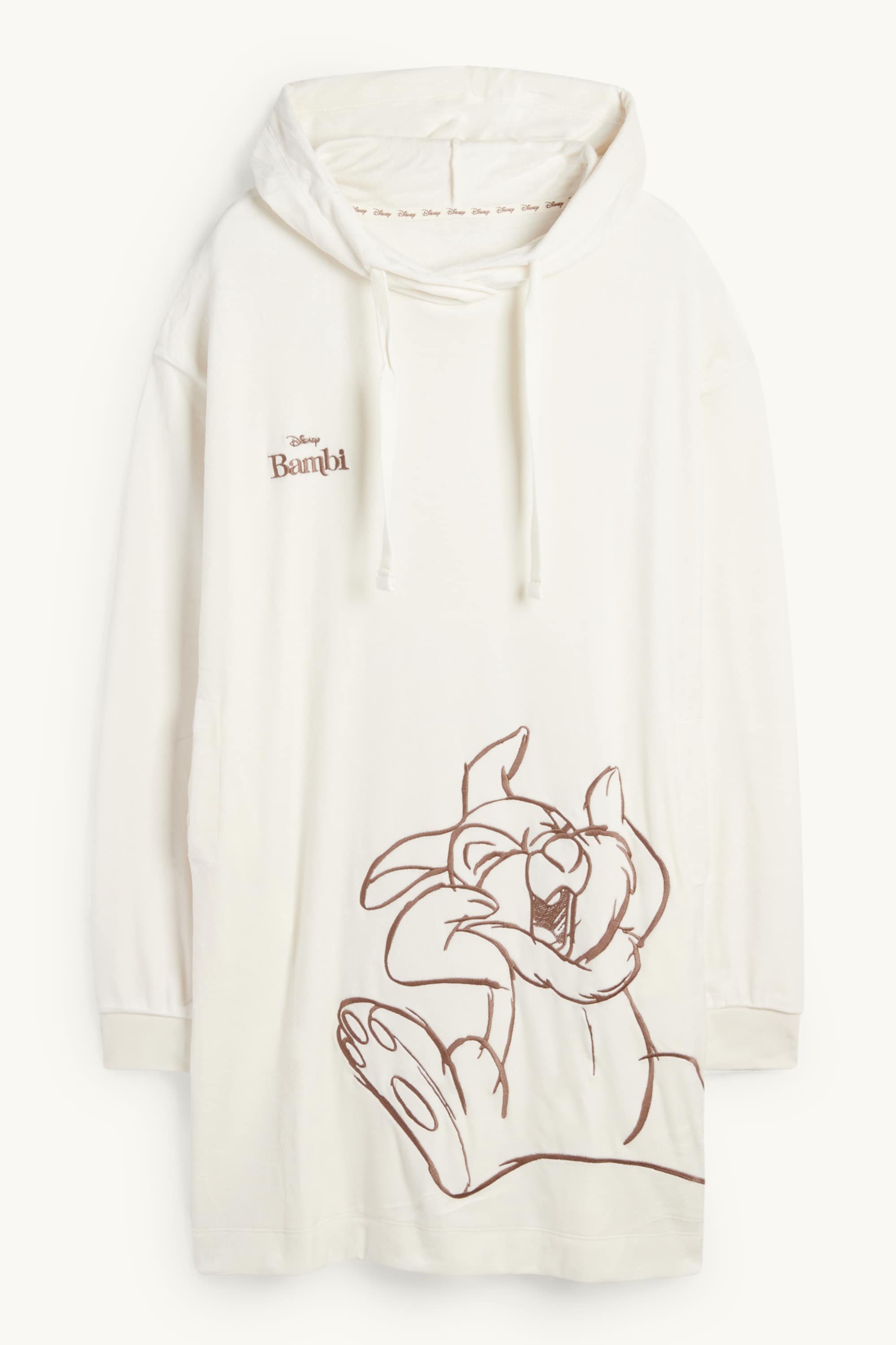 Nightdress with hood - Bambi white