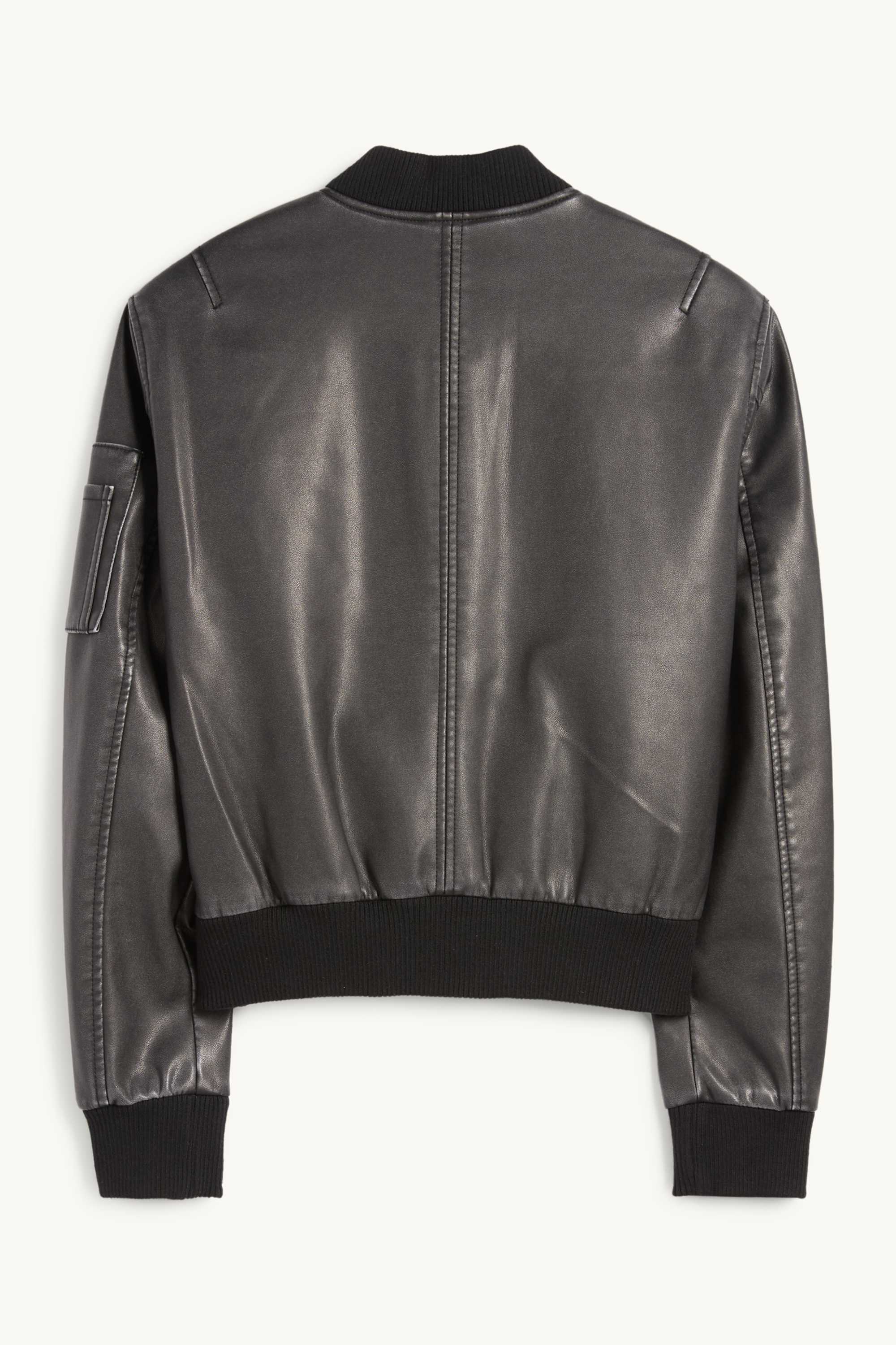 Bomber jacket - faux leather black