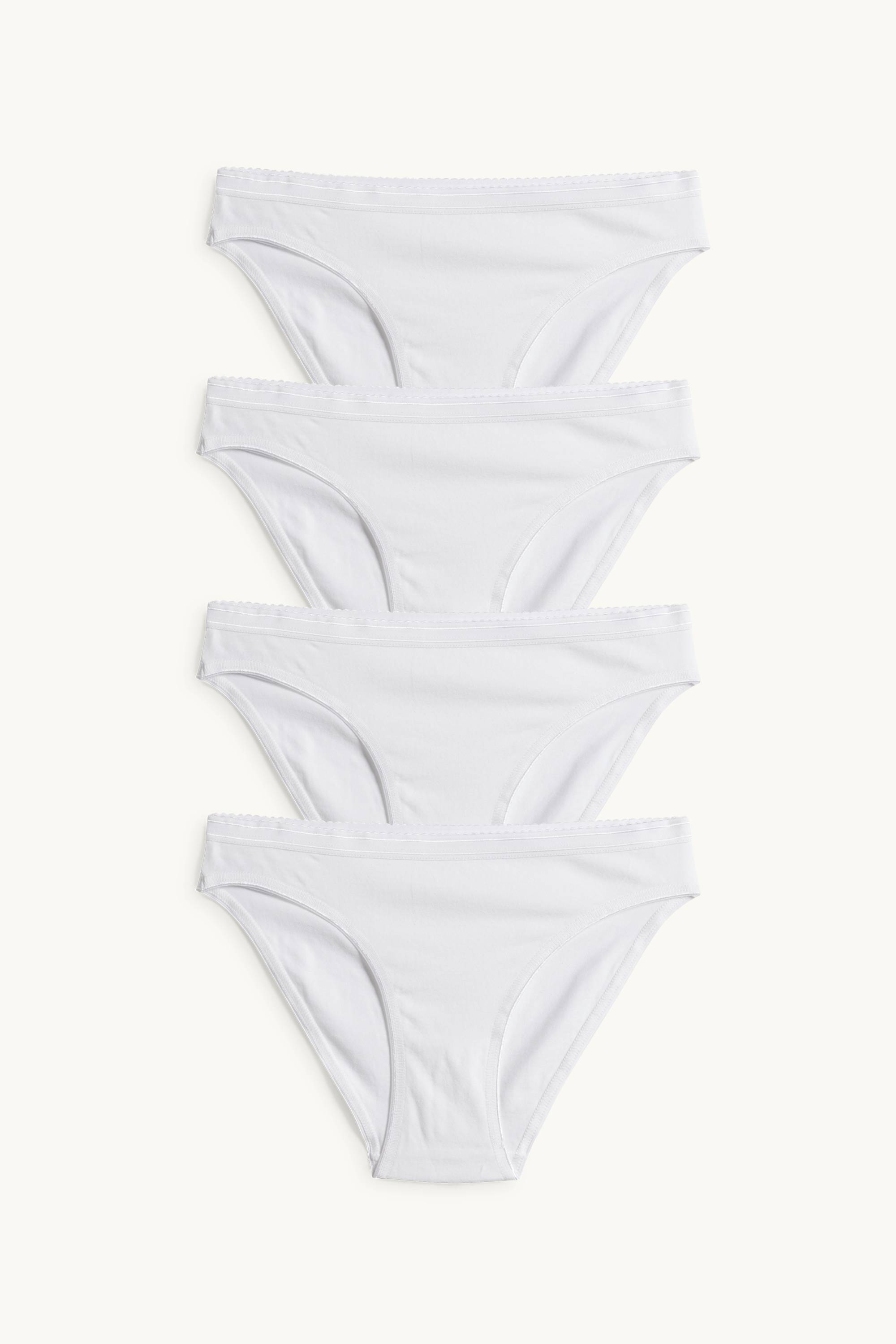 Multipack of 4 - knickers white