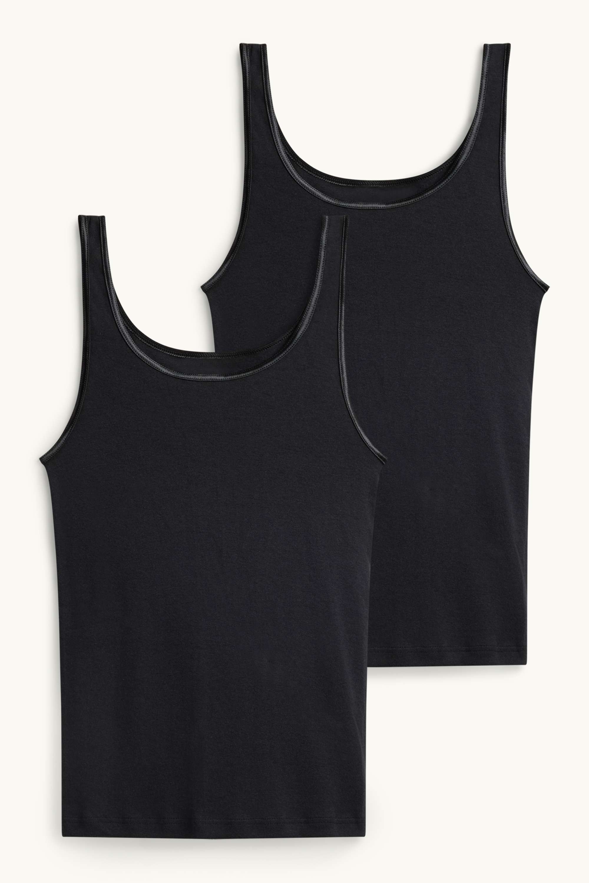 Multipack of 2 - vest - skinny rib black