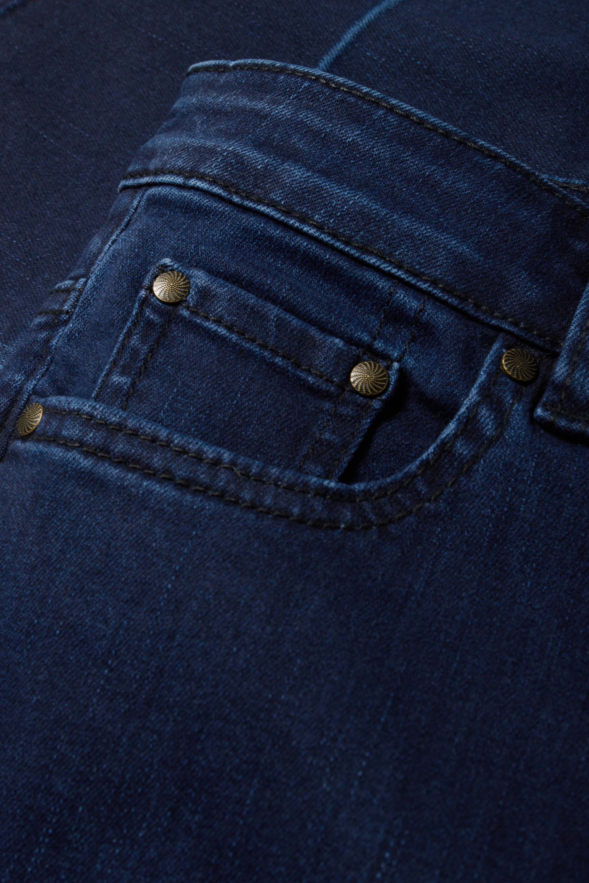 Flared jeans - mid-rise waist denim-dark blue