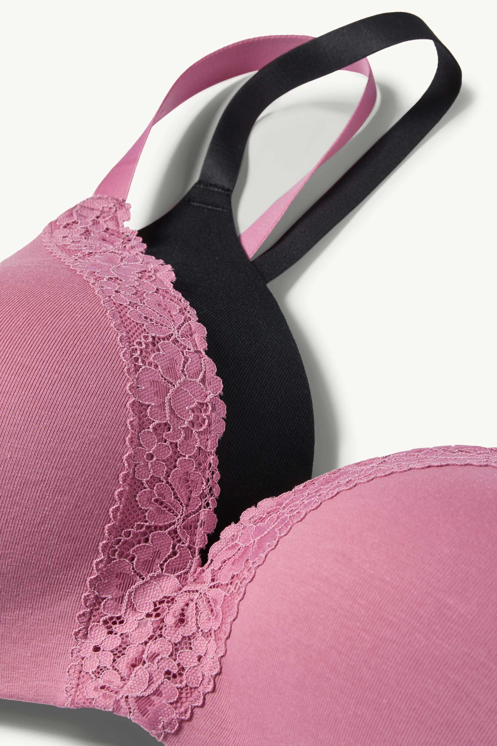 Multipack of 2 - non-wired bra black / rose
