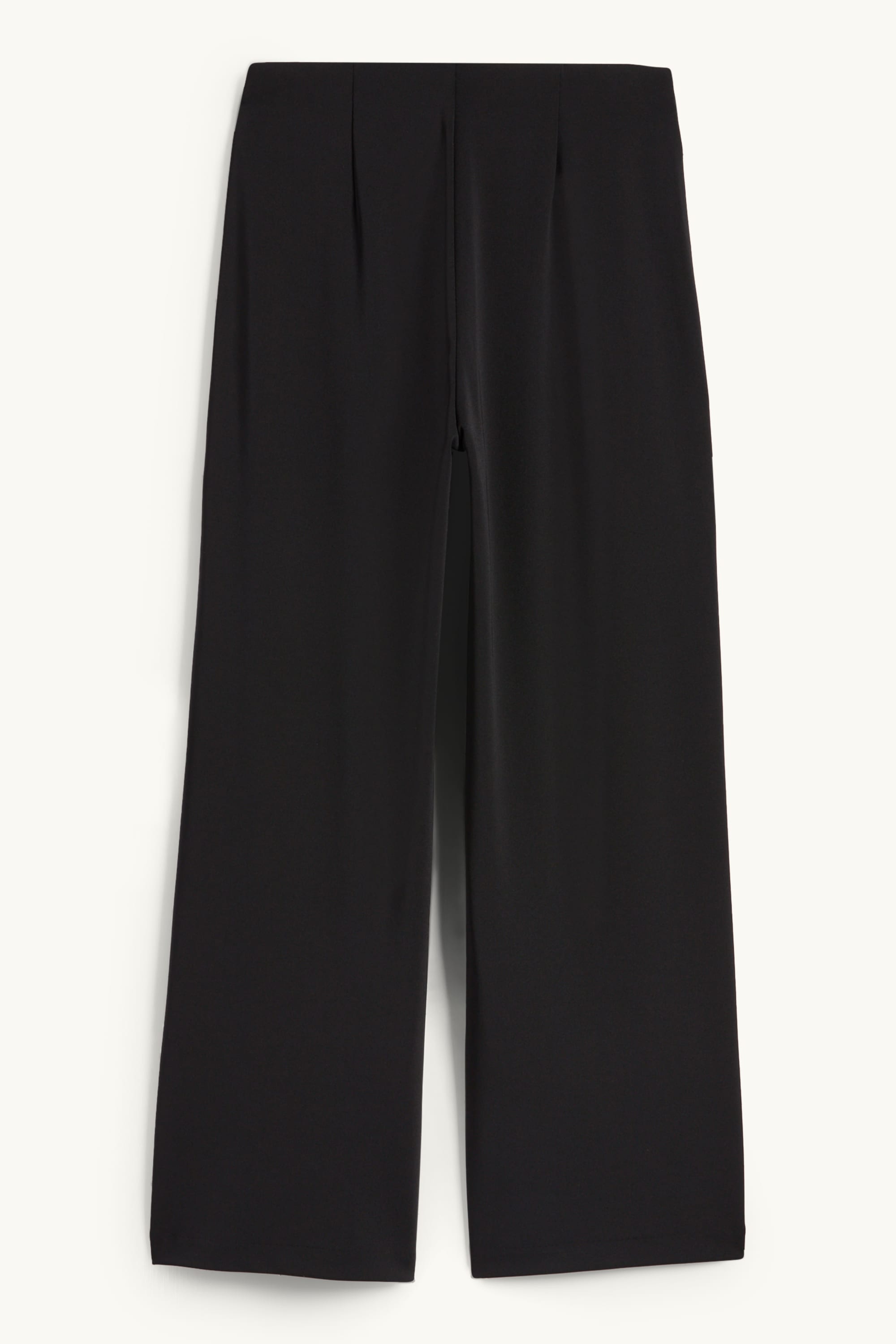 Jersey trousers - high waist - wide leg black