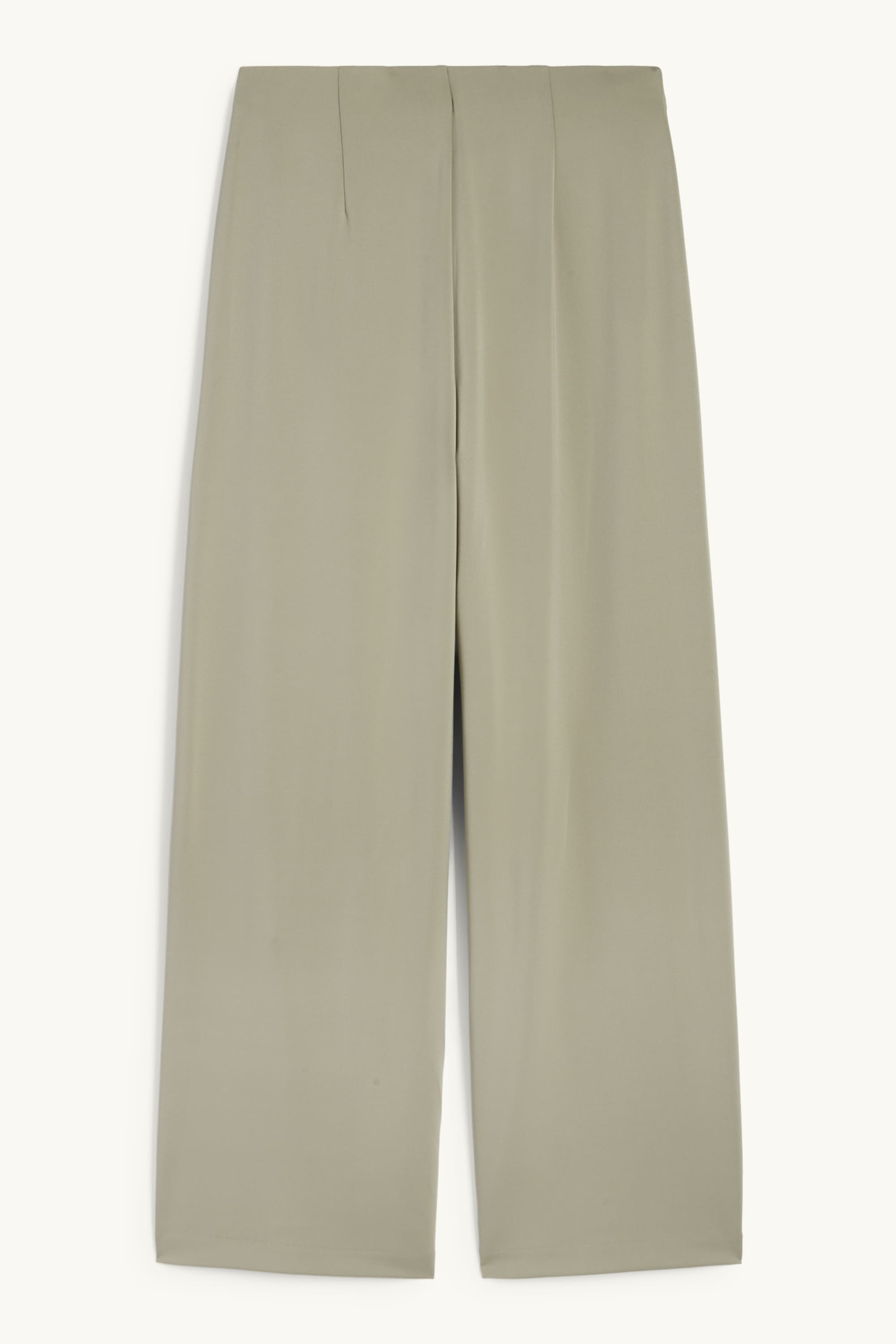 Jersey trousers - high waist - wide leg green