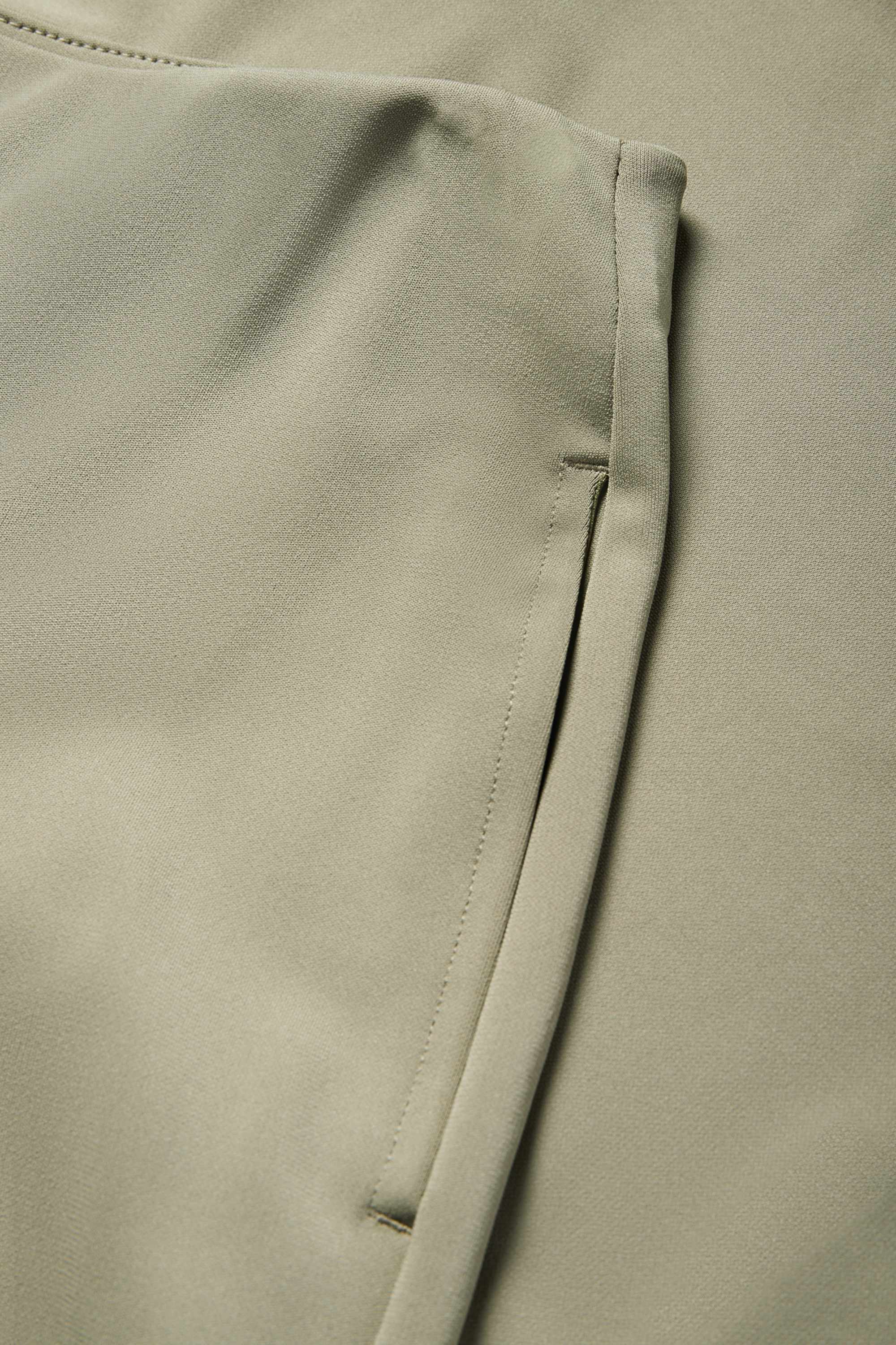 Jersey trousers - high waist - wide leg green