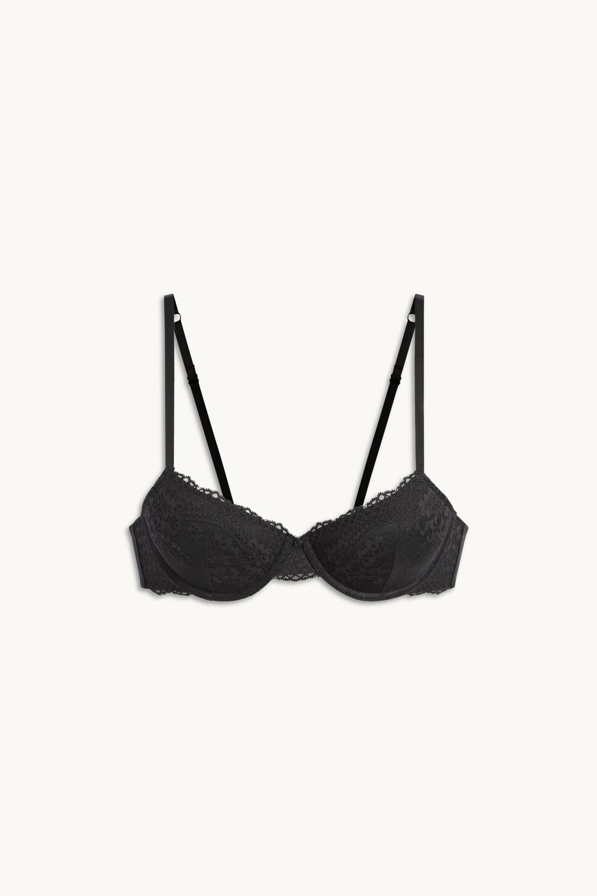 Underwire bra - DEMI - padded black