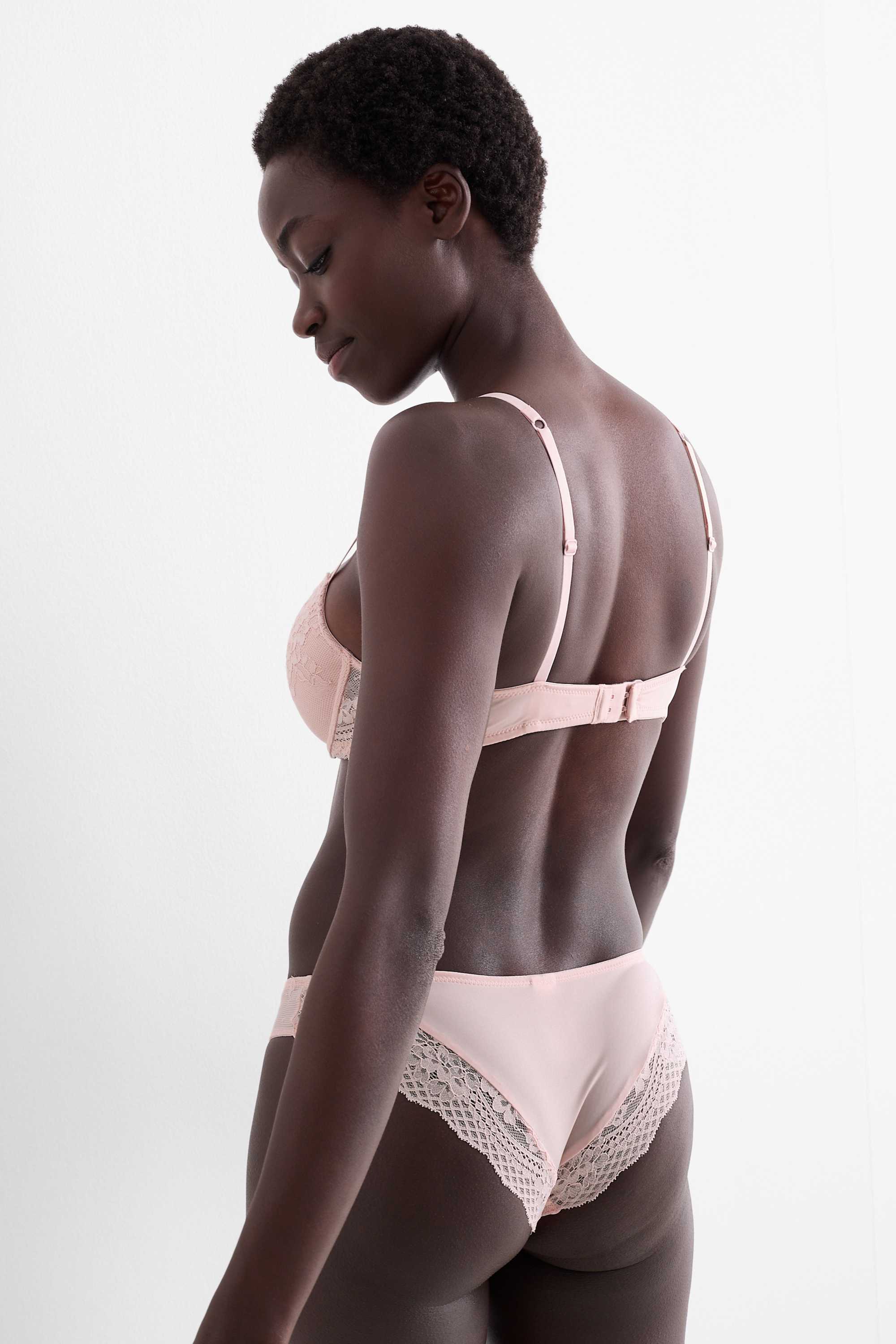 Underwire bra - DEMI - padded rose