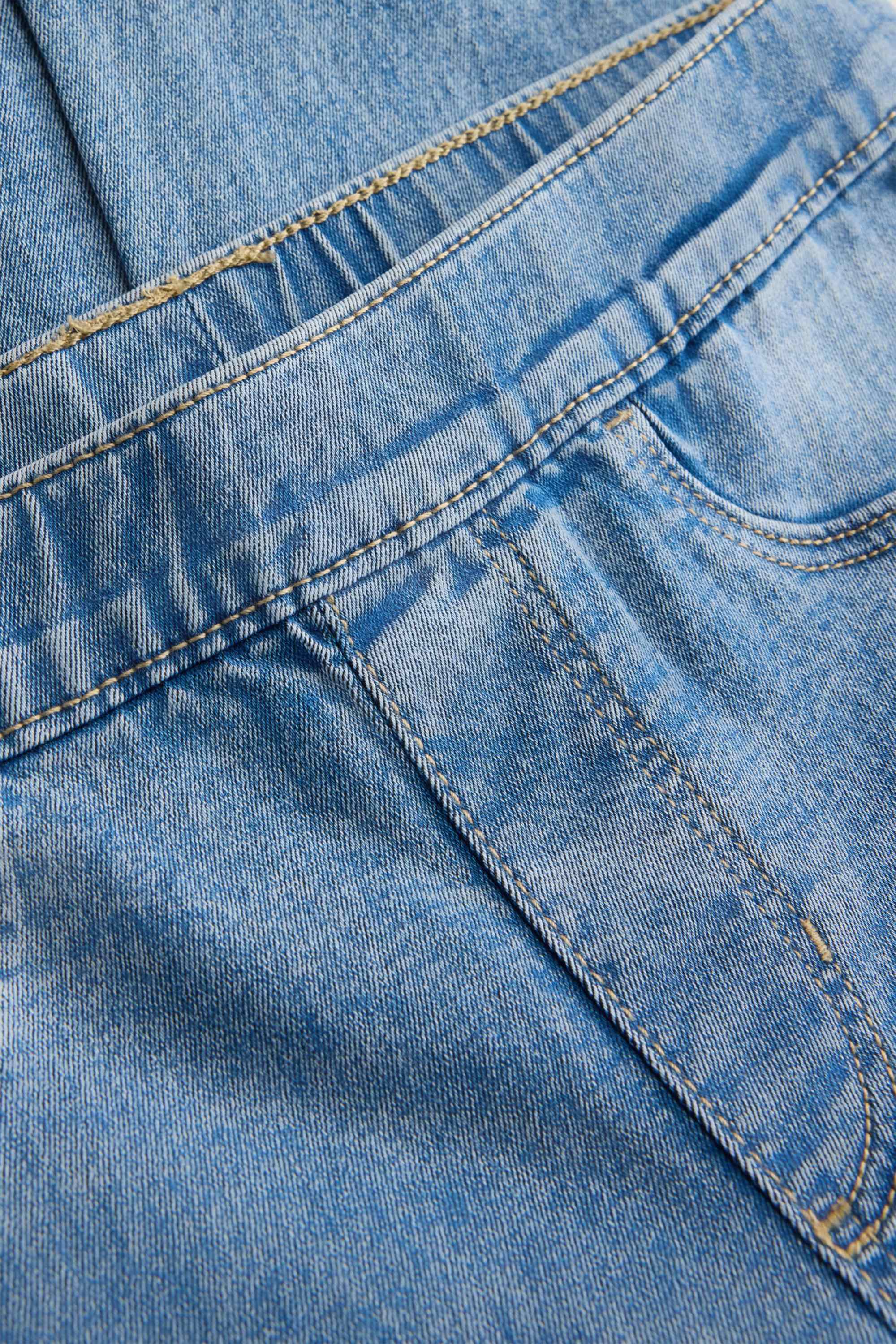 Jegging jeans - mid-rise waist denim-light blue (2)