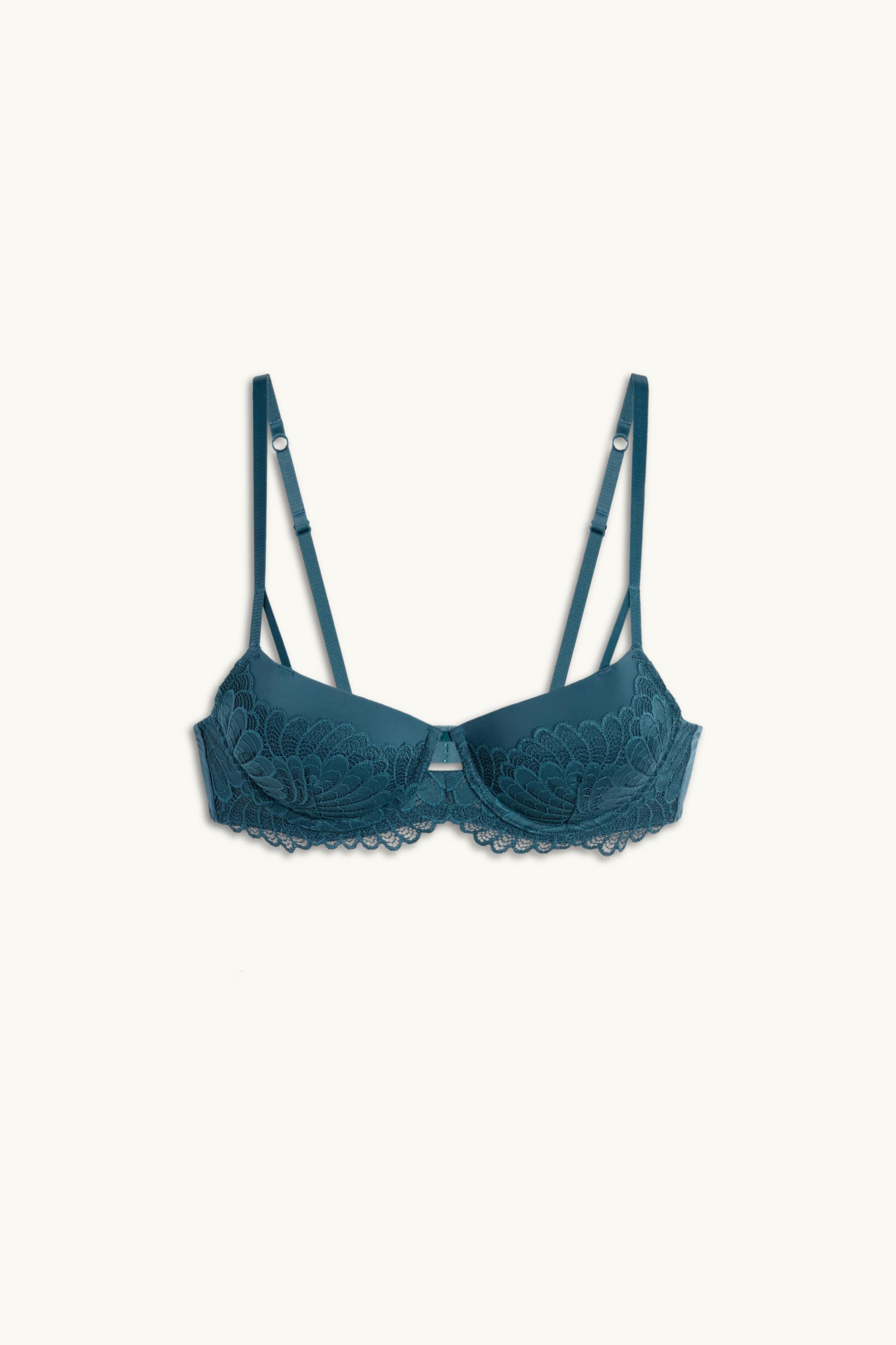 Underwire bra - DEMI - padded dark green