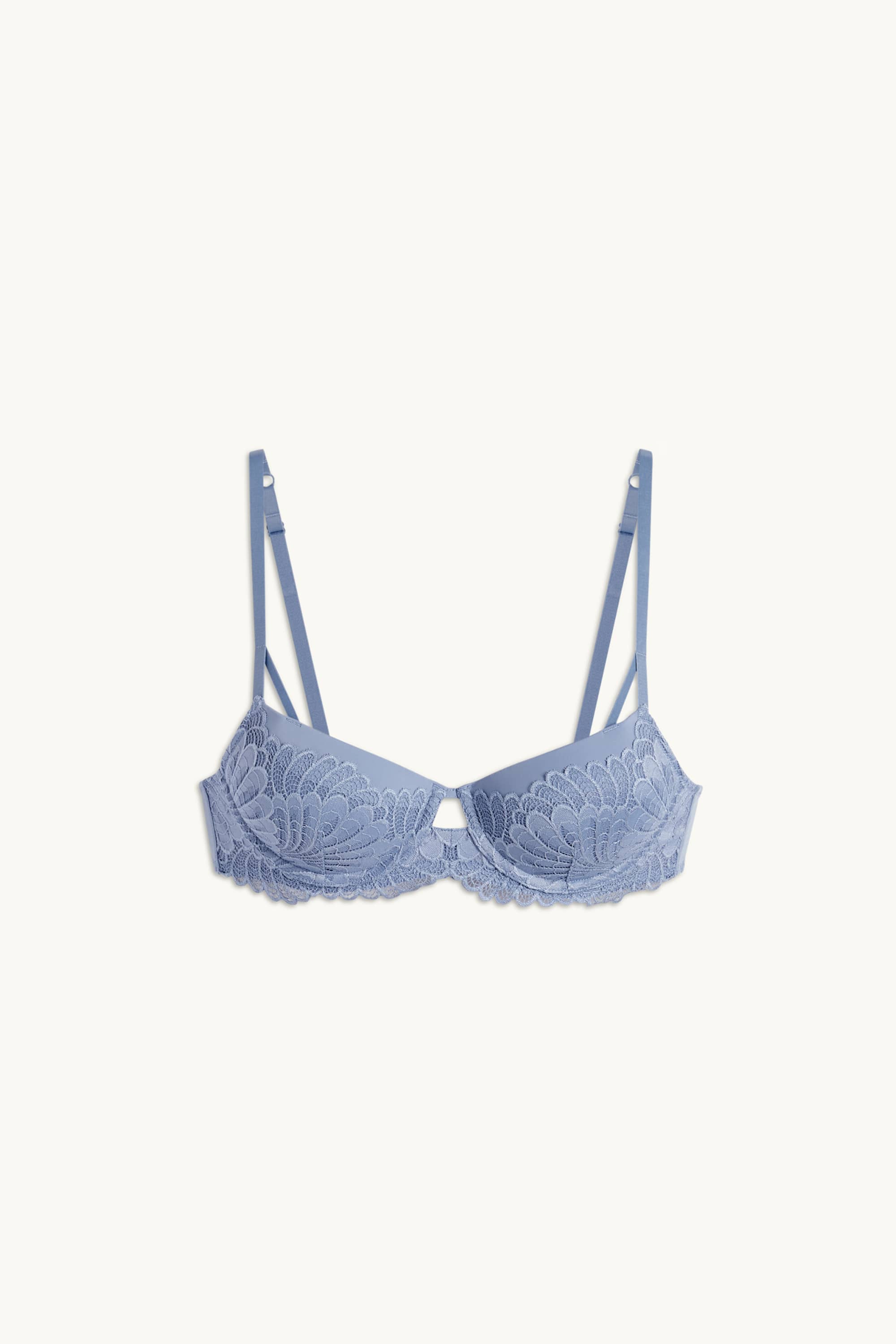 Underwire bra - DEMI - padded blue