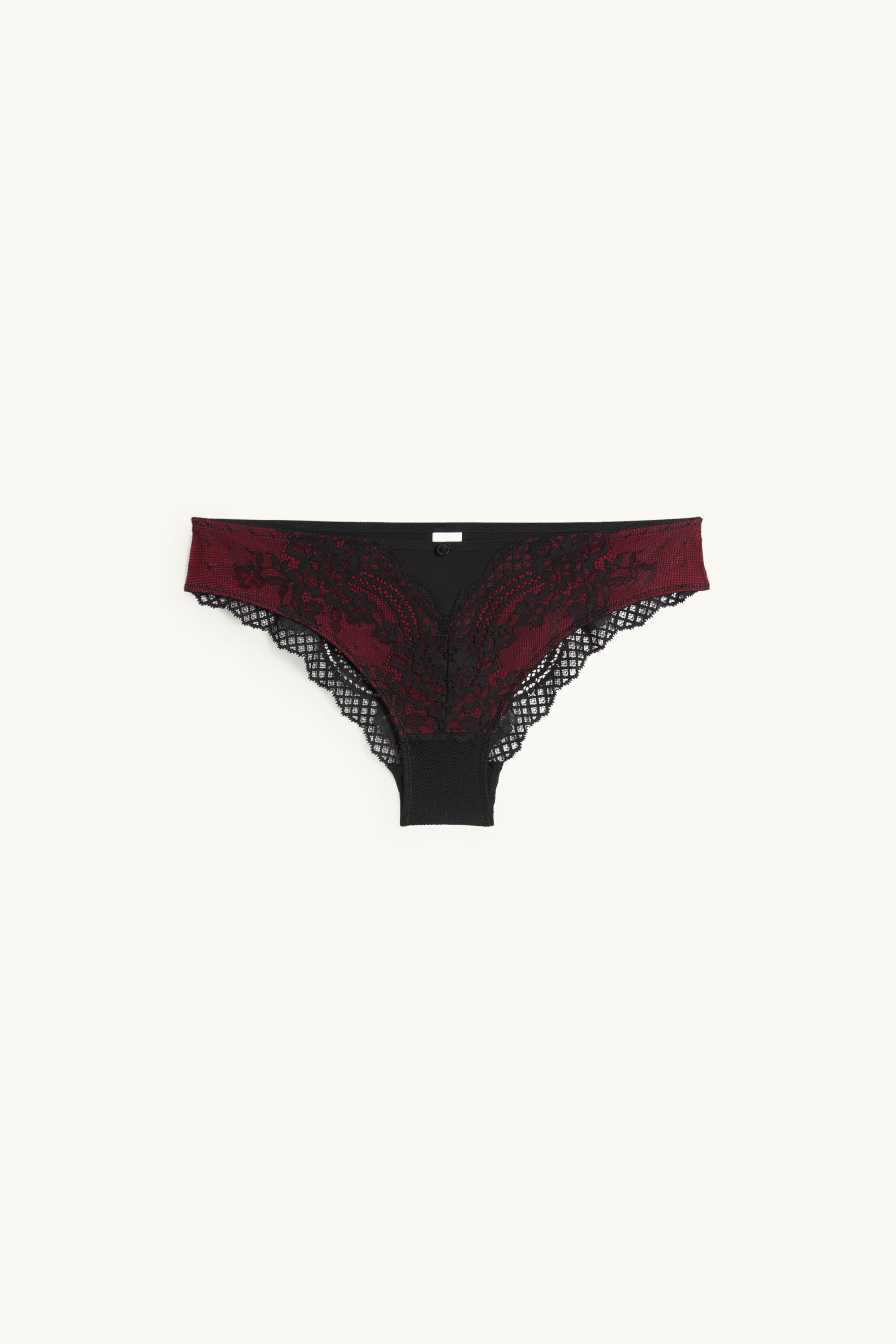 Brazilian knickers bordeaux / black