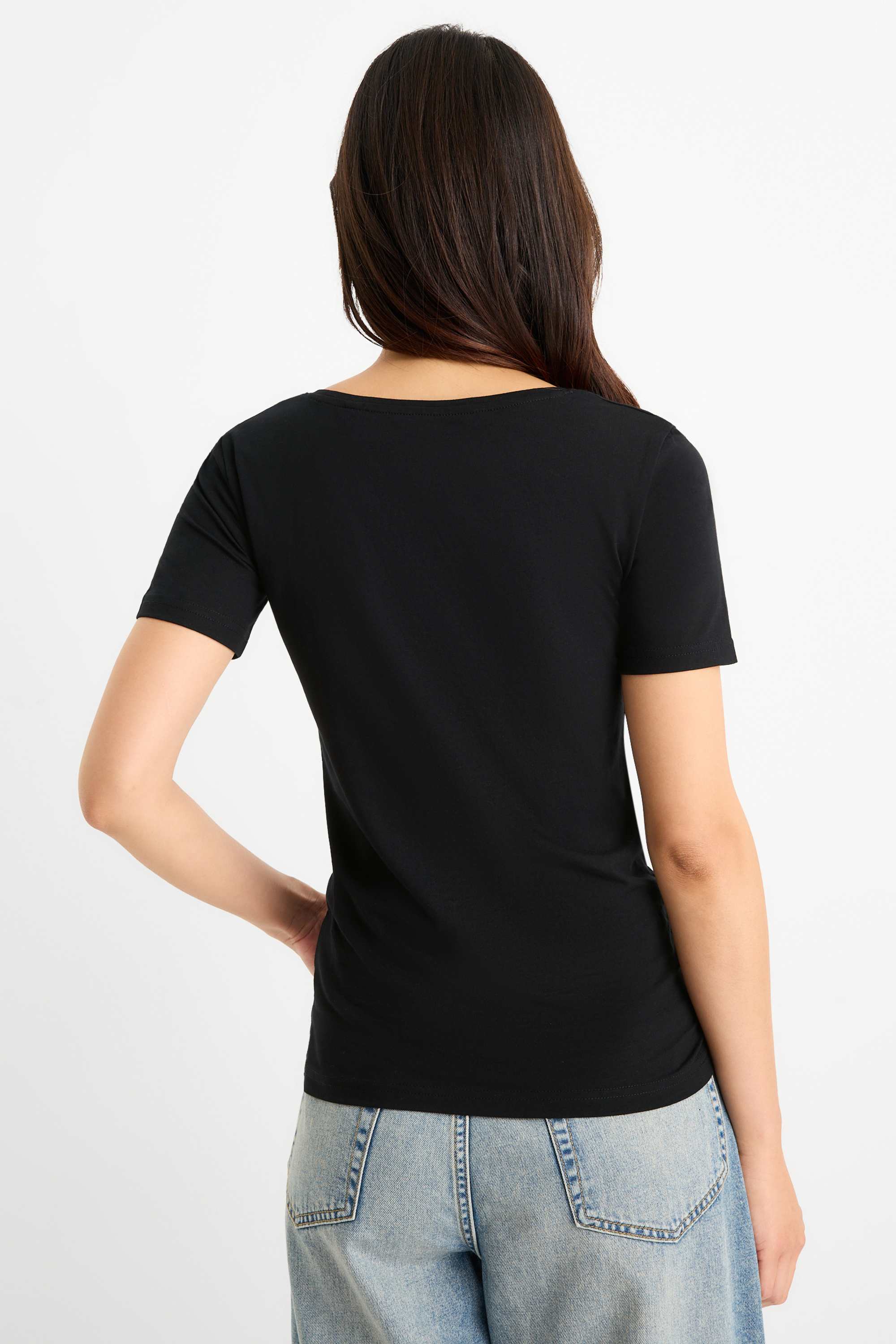 T-shirt - slim fit black