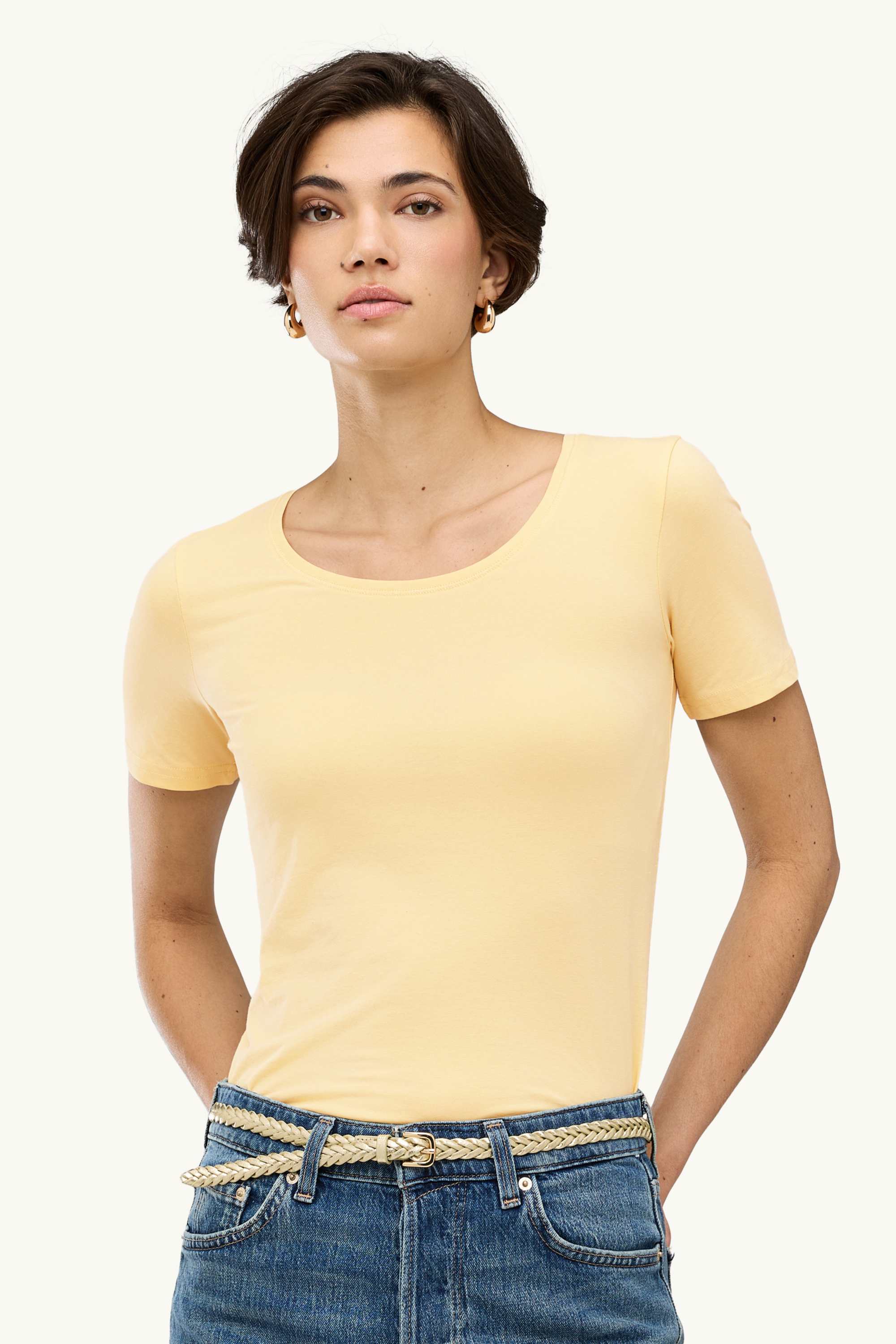 T-shirt - slim fit yellow