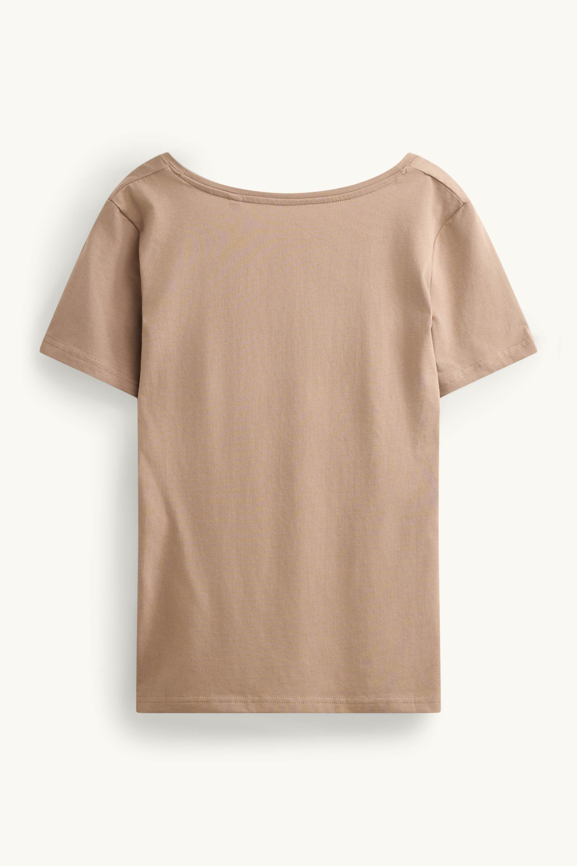 V-neck T-shirt - slim fit light brown